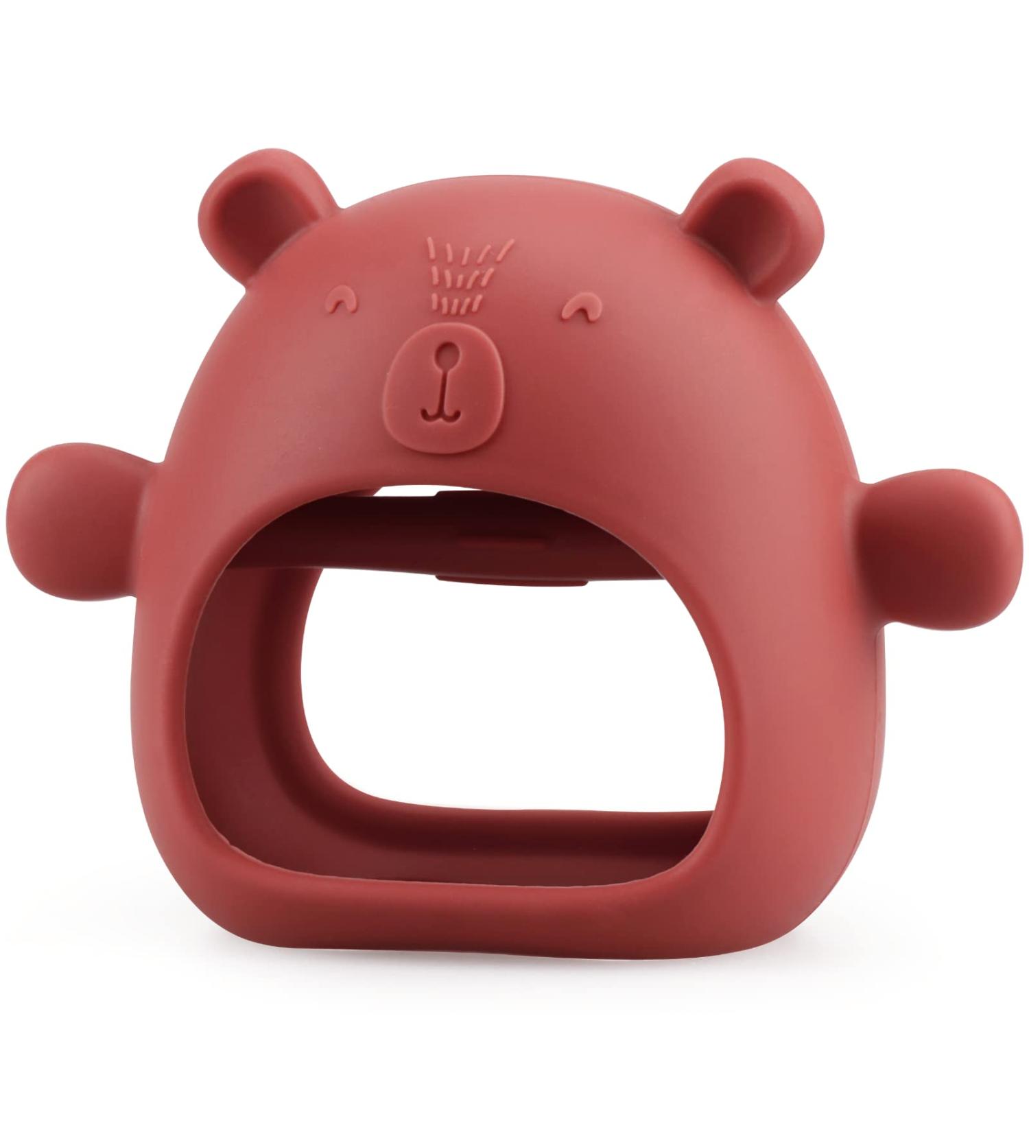 Kalovin Never Drop Silicone Baby Teething Toy - Cloudy Mauve | Anti-Dropping Wrist Teether for Infants & Toddlers (3+ Months) - Buy Online on SooperMarket.com