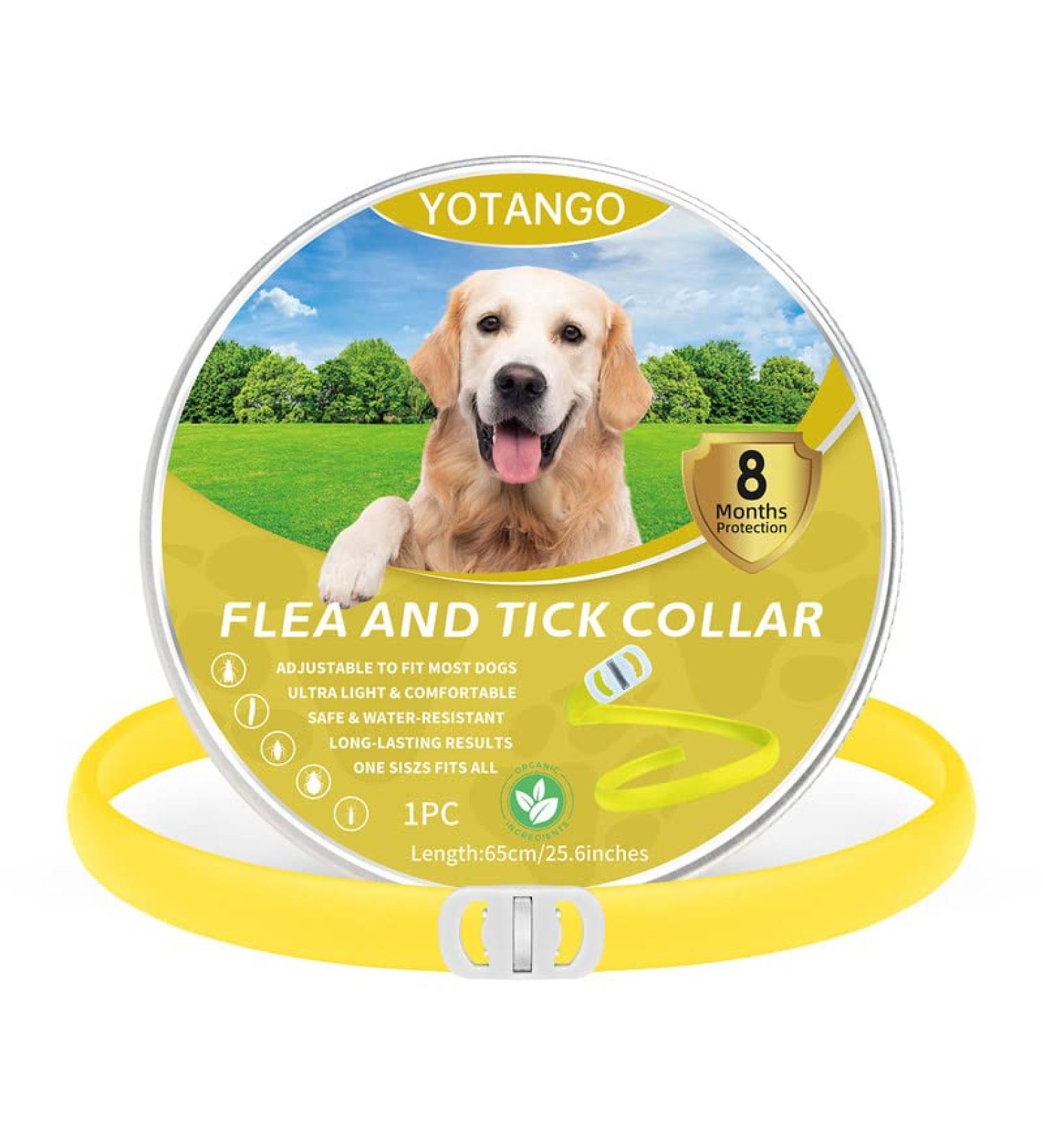 YOTANGO Dog Collar Repellent 1-Pack Dog Collar Repellency Slow Release Pleasant Aroma Waterproof - Yellow - Buy Online on SooperMarket.com