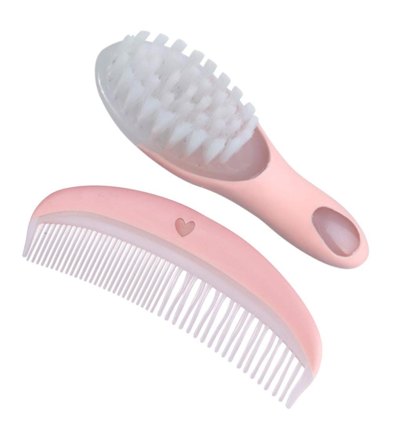 EXCEART Newborn Baby Comb and Brush Set with Baby Wipes - Baby Essentials Kit for Infant Massage and Toddler Hair Care (Pink) - Buy Online on SooperMarket.com