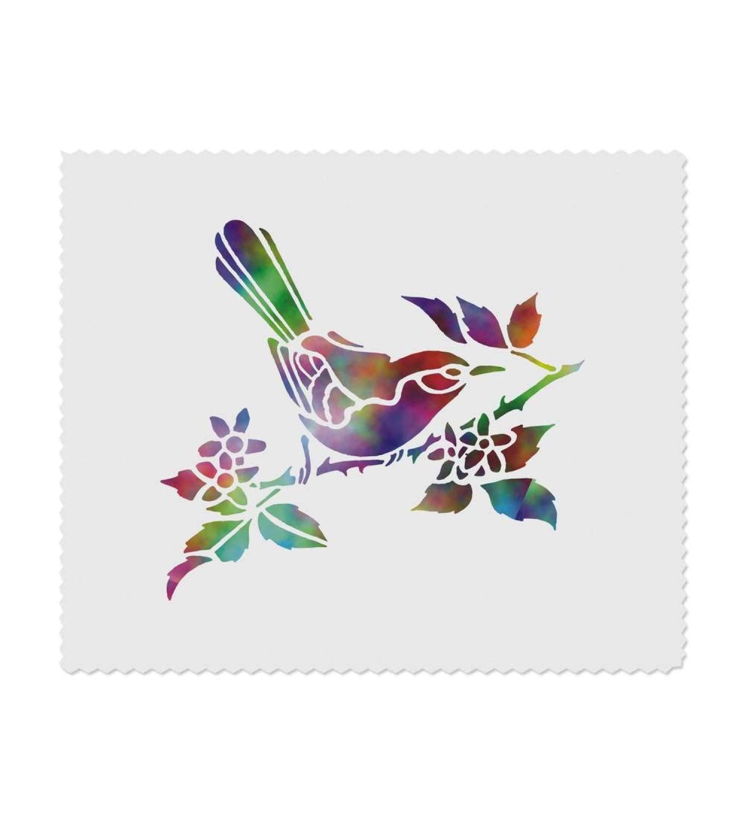 Buy Azeeda 2 x Microfiber Glasses Cleaning Cloths - Bird on Branch Design | Fast International Shipping - Buy Online on SooperMarket.com