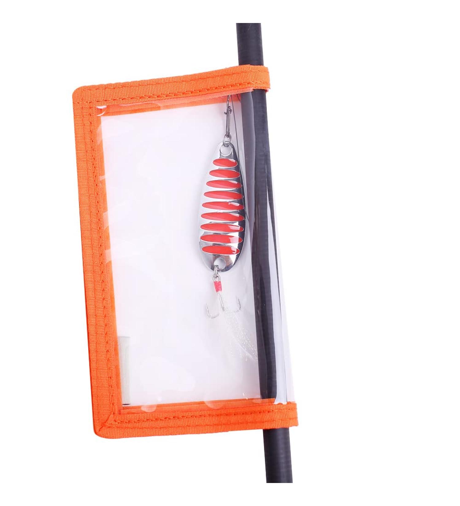 Fishing Lure Wraps 4 Pack - Clear PVC Bait Hook Covers for Safe Fishing - Medium Orange - Buy Online on SooperMarket.com