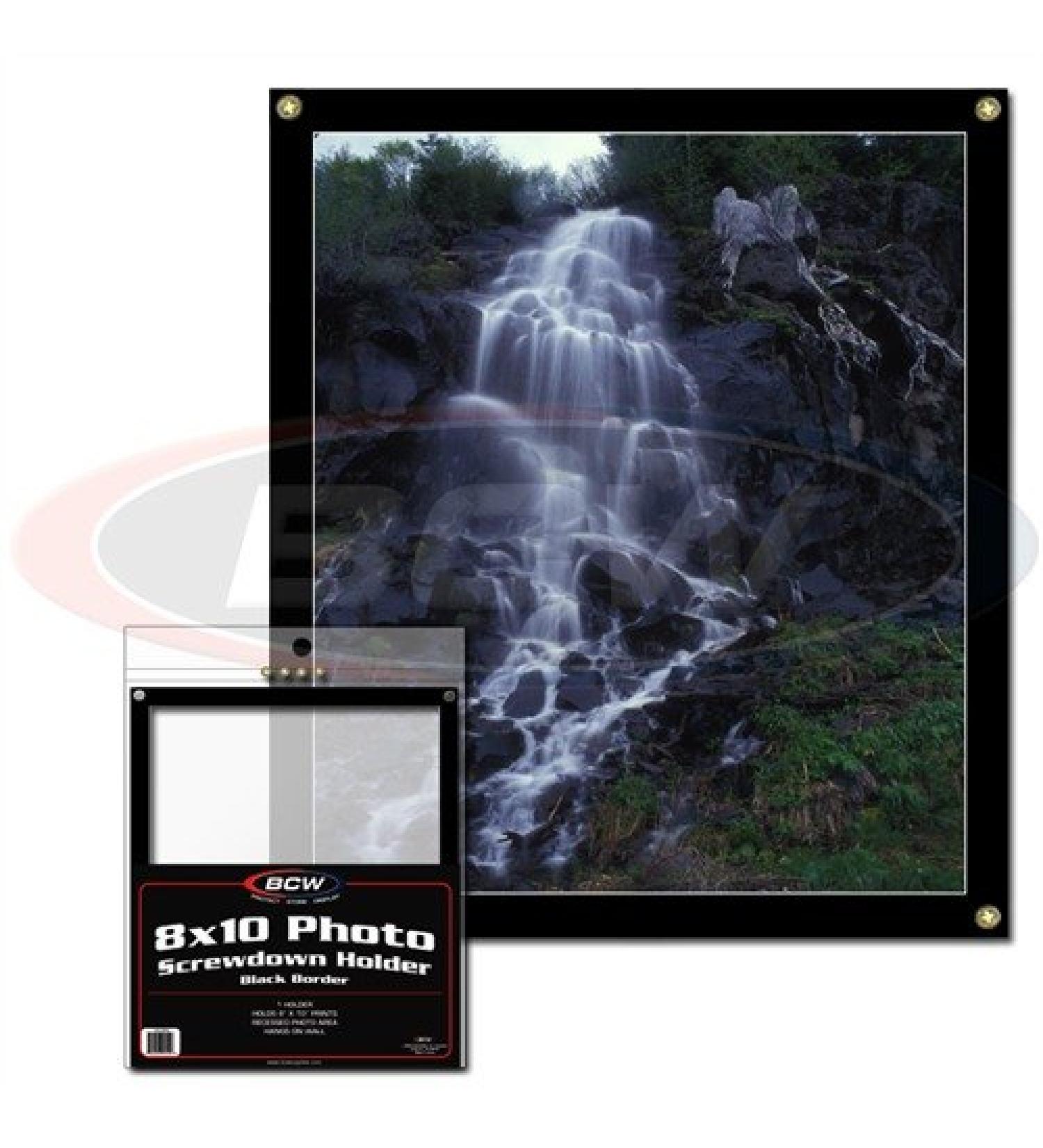 BCW 1-8X10-SD-B Bcw 8X10 Screwdown Holder - Black Border