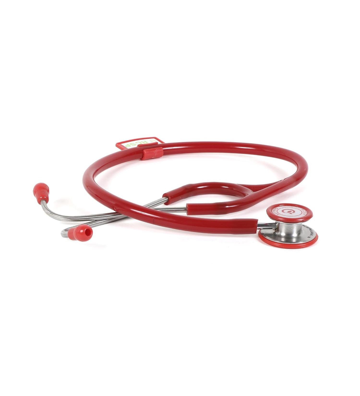 Lightweight Red Stethoscope for Doctors Nurses & Students | Professional Medical & Cardiology Use - Buy Online on SooperMarket.com