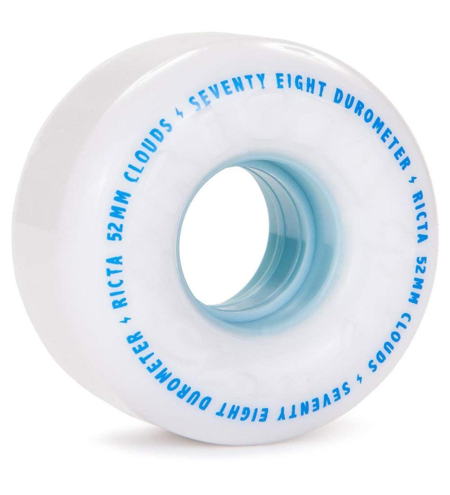 RICTA 56mm Clouds White 78a Skateboard Wheels - White/Blue 56mm - Buy Online on SooperMarket.com