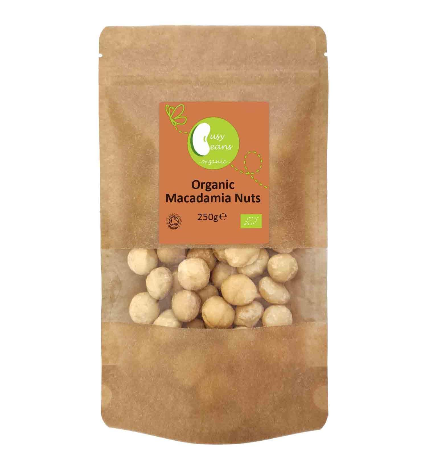 Organic Macadamia Nuts - Certified Organic - by Busy Beans Organic (250g) - Buy Online on SooperMarket.com
