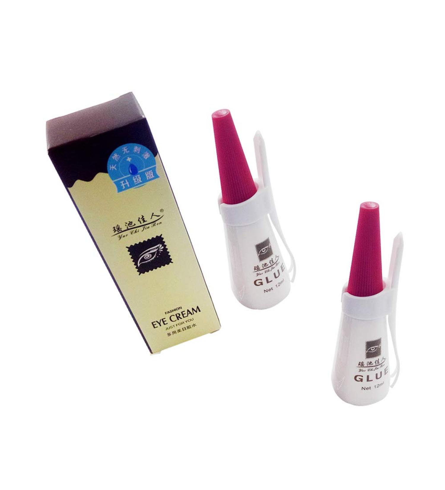 AnHua 2 Bottle Eye Waterproof False Eyelashes Adhesive Beauty 12ml False Eyelash Glue Fake Eyelash Adhesive Eye Cream - Buy Online on SooperMarket.com