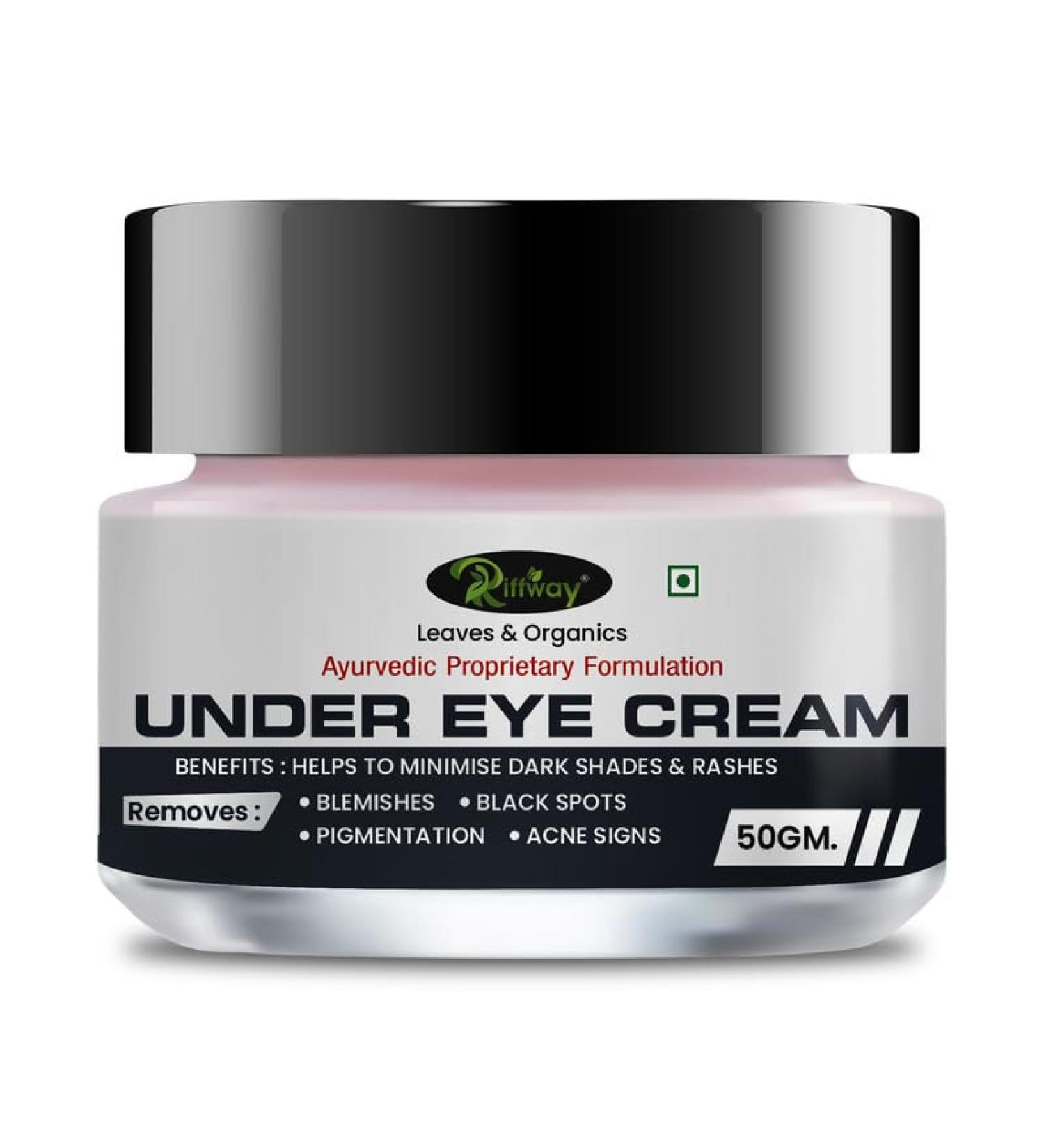 Riffway Under Eye Cream Remove Dark Circles Wrinkles and Fine lines for Women & Men All Herbal Ingredients Dark Circle Cream (No Side Effetcs) - Buy Online on SooperMarket.com
