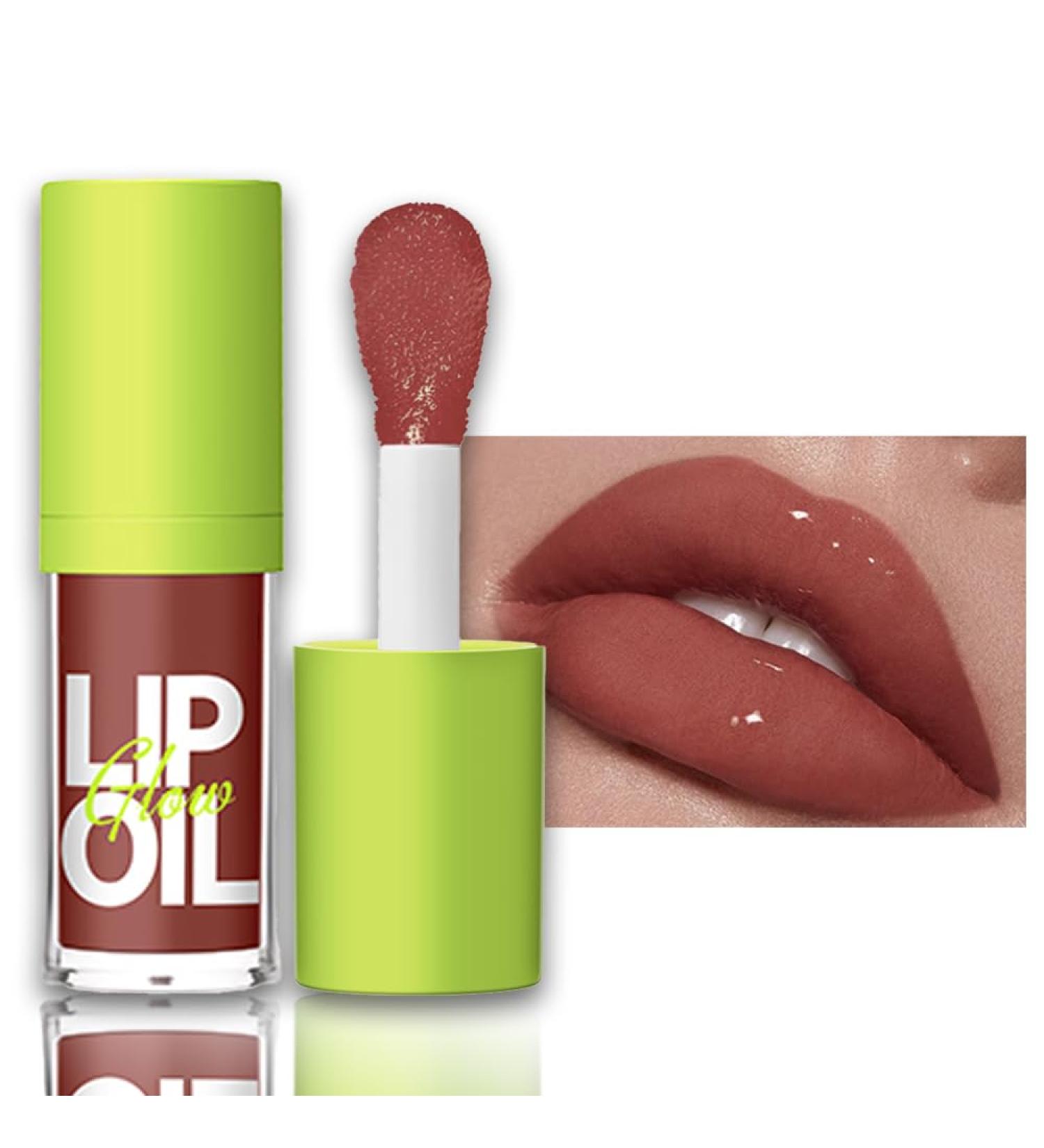 Plumping Lip Oil Gloss | Crystal Jelly Lip Care | Hydrating and Nourishing | Long Lasting Lip Balm | High Shine Liquid Lipstick (7# HUGGING) - Buy Online on SooperMarket.com