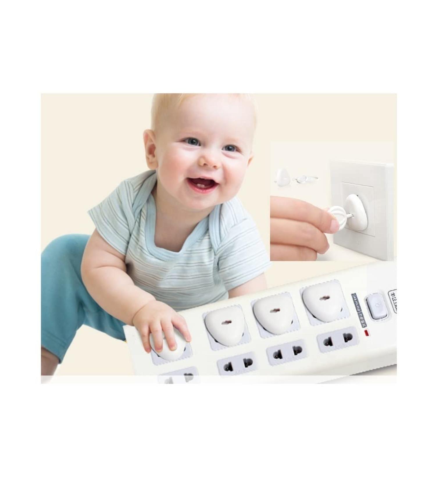 Child Safety Plug Socket Covers UK with Key (24 Pack) - Baby Proofing, Shock Prevention, Easy Install - Buy Online on SooperMarket.com