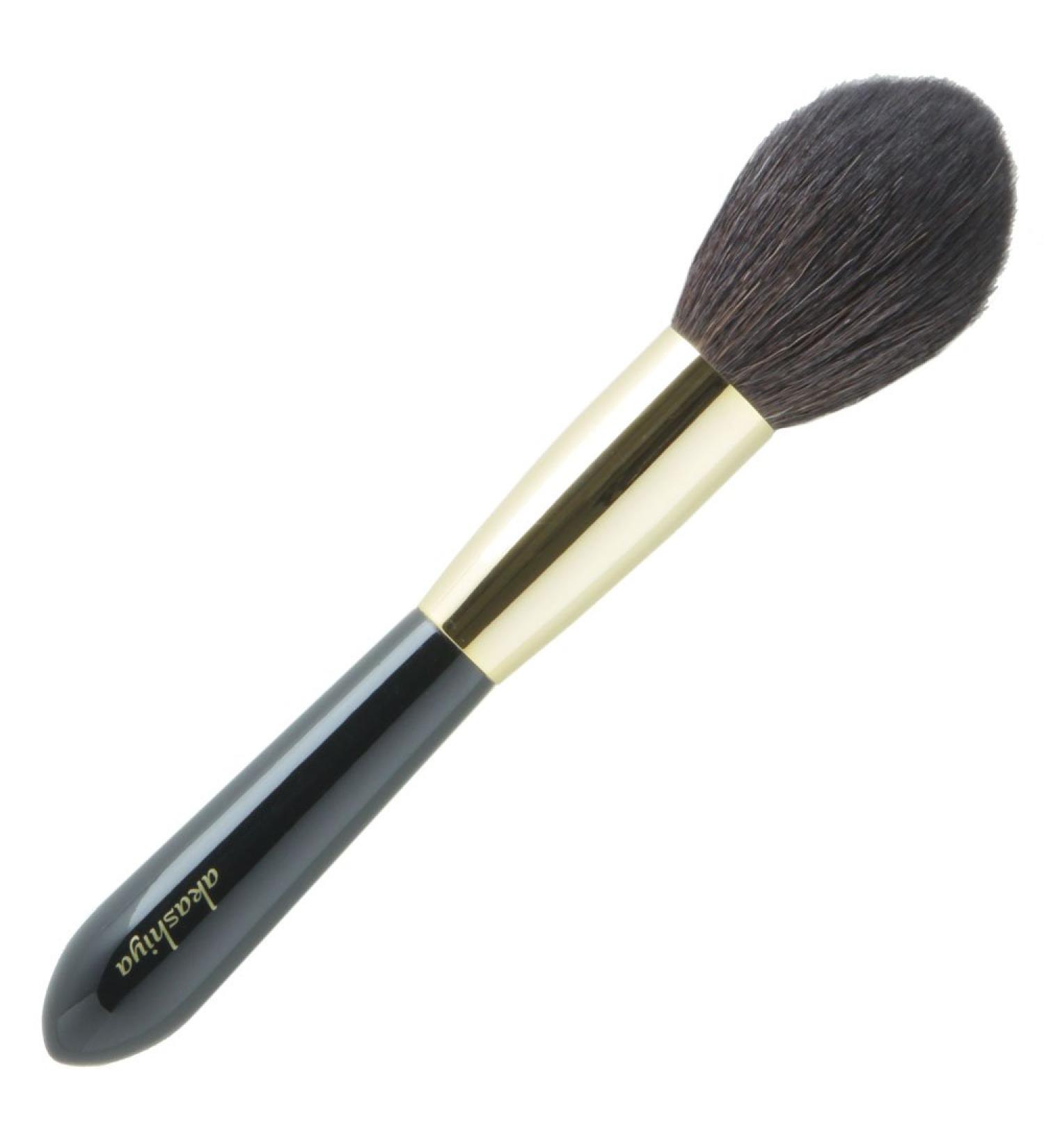 Japanese Akashiya Fude Powder Cheek Makeup Brush - Black | Made in Japan - Buy Online on SooperMarket.com