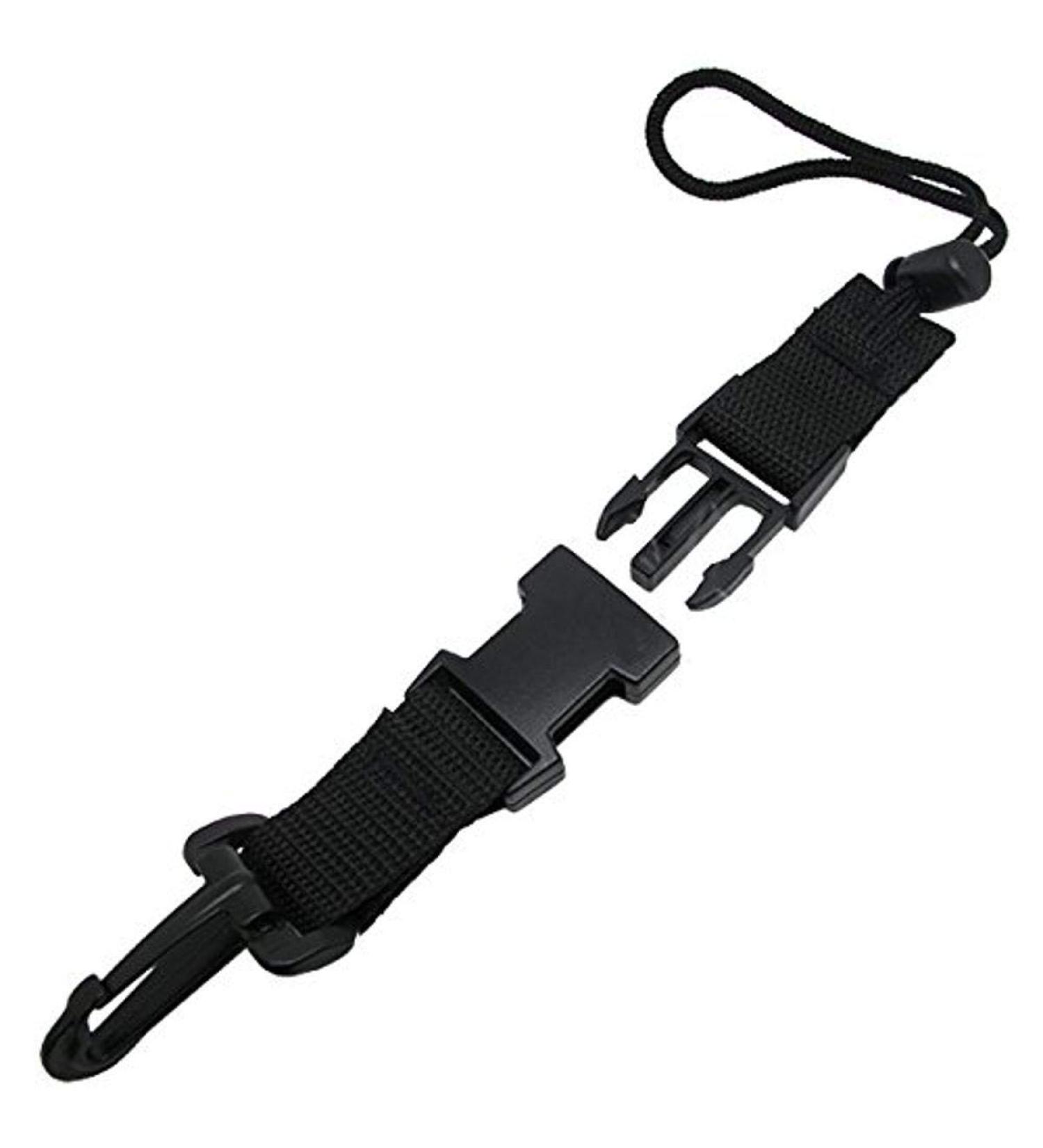 Scuba Choice Scuba Diving Dive Black Lanyard Clip with Webbing Strap Quick Release Buckle