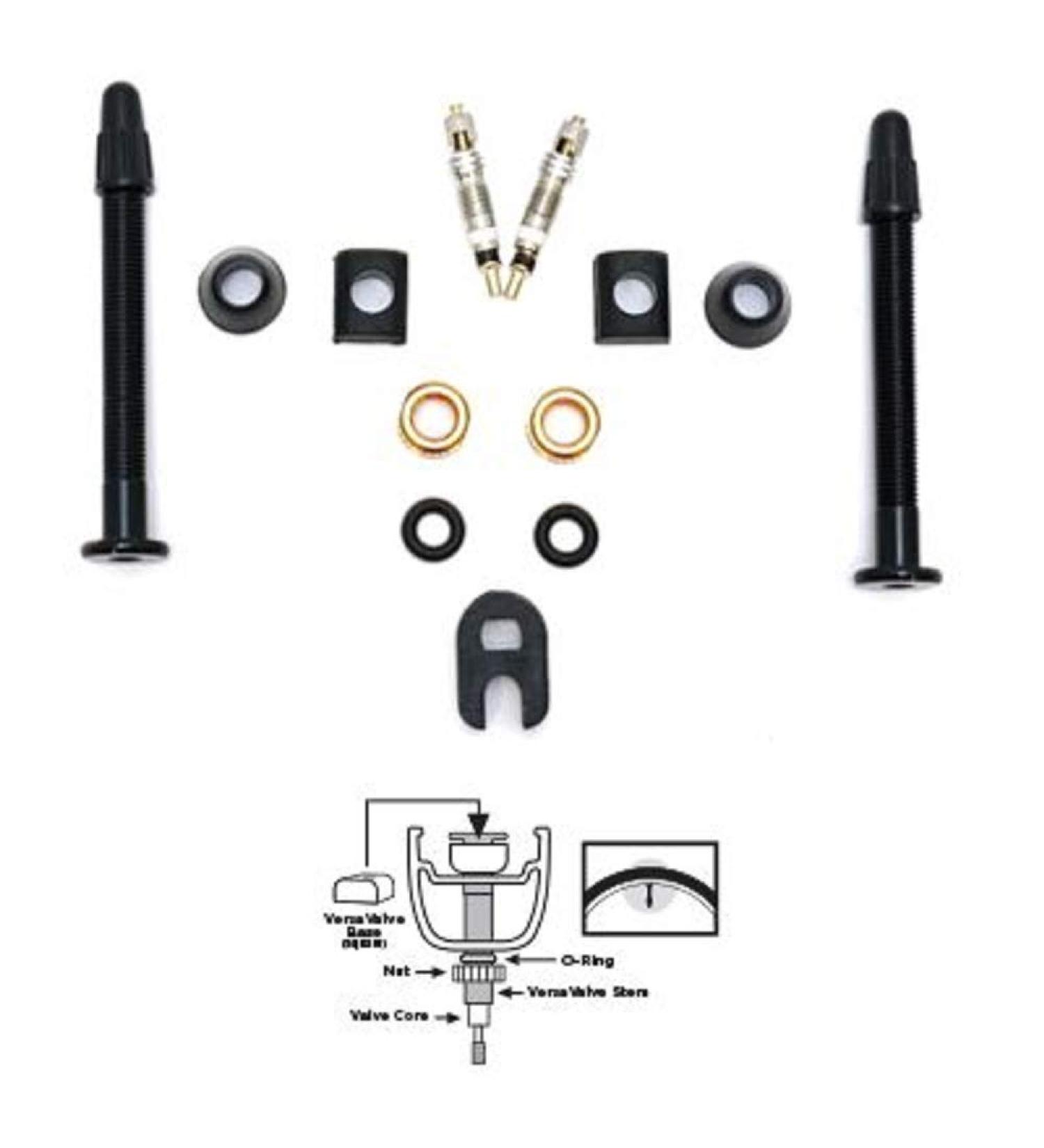 Orange Seal Cycling VersaValve Bicycle Valve Stem Kit 80mm