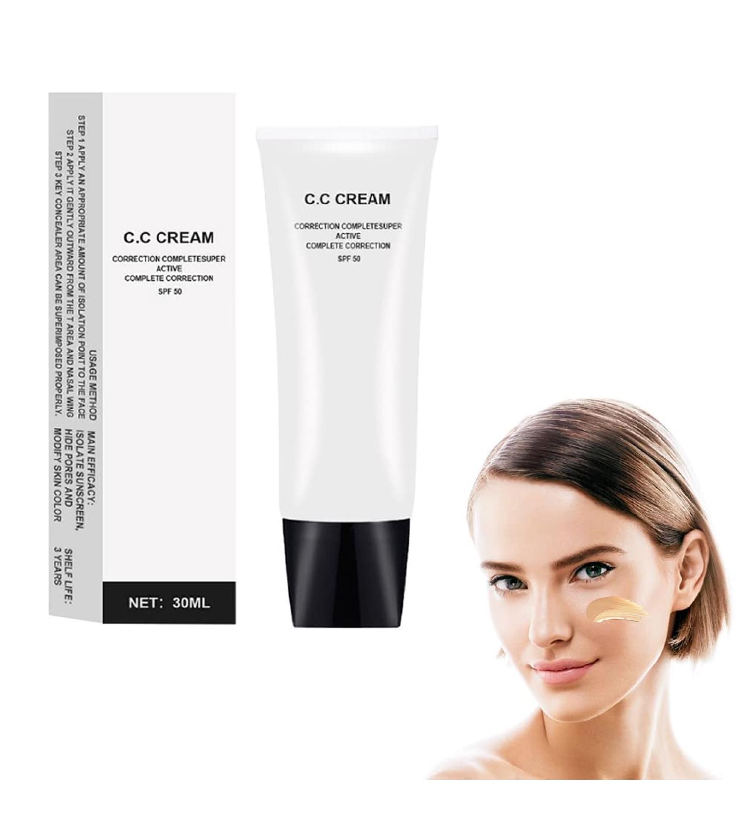 Skin Tone Adjusting CC Cream SPF 43 Cosmetics CC Cream Color Correcting Cream Multi Purpose Facial Concealer Face Moisturizing Cream (Ivory) - Buy Online on SooperMarket.com