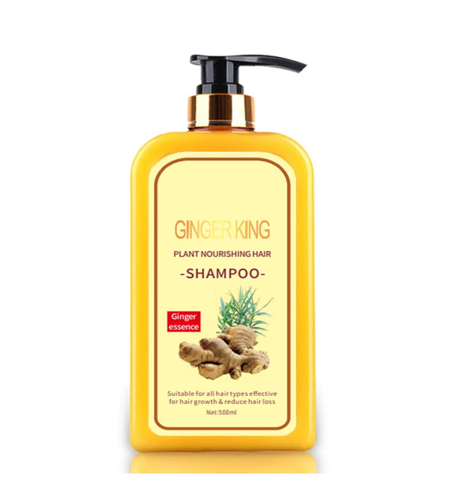 500ml Ginger Hair Regrowth Shampoo for Thickening & Anti-Hair Loss - 2 Pack - Buy Online on SooperMarket.com