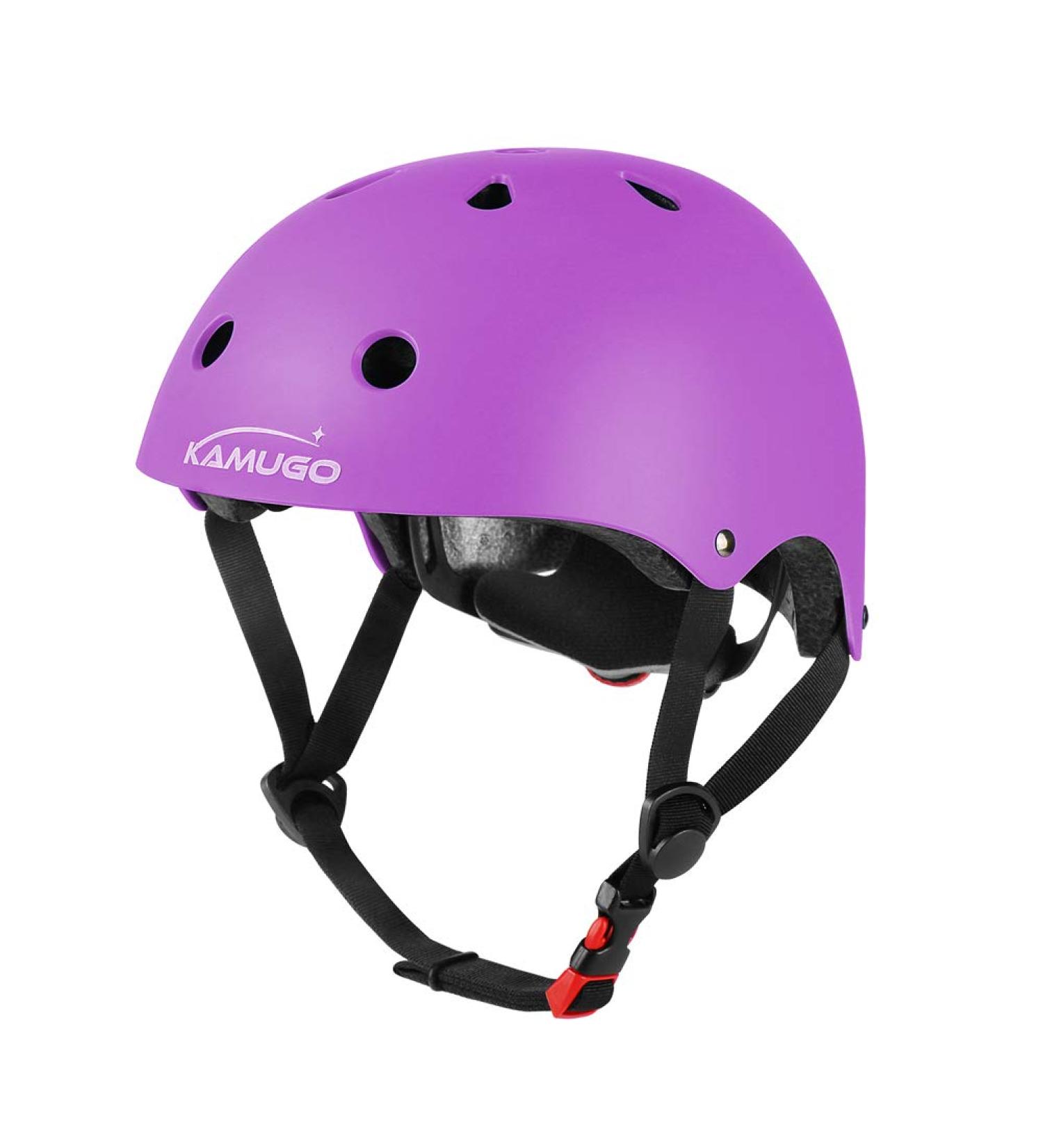 KAMUGO Kids Adjustable Helmet - Purple Small | Ages 2-14 Boys Girls | Multi-Sport Safety Helmet for Cycling, Skating, Scooter - Buy Online on SooperMarket.com