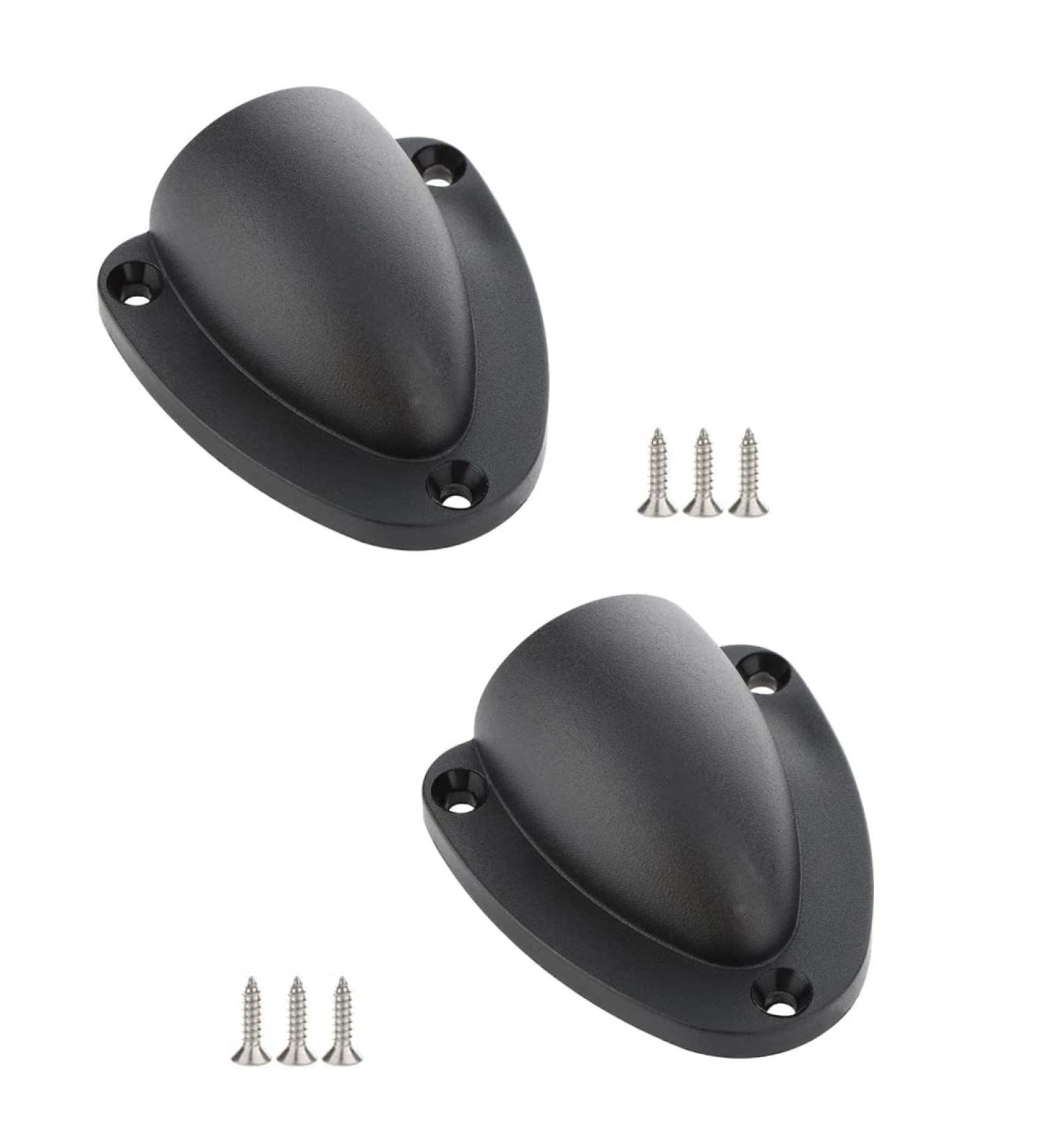 Aifeier ET Nylon Marine Clam Shell Vent Cover with Mounting Screws - 2 Pack, Black, 2.5x2.28 Inch for Boat Yacht Wiring Protection - Buy Online on SooperMarket.com