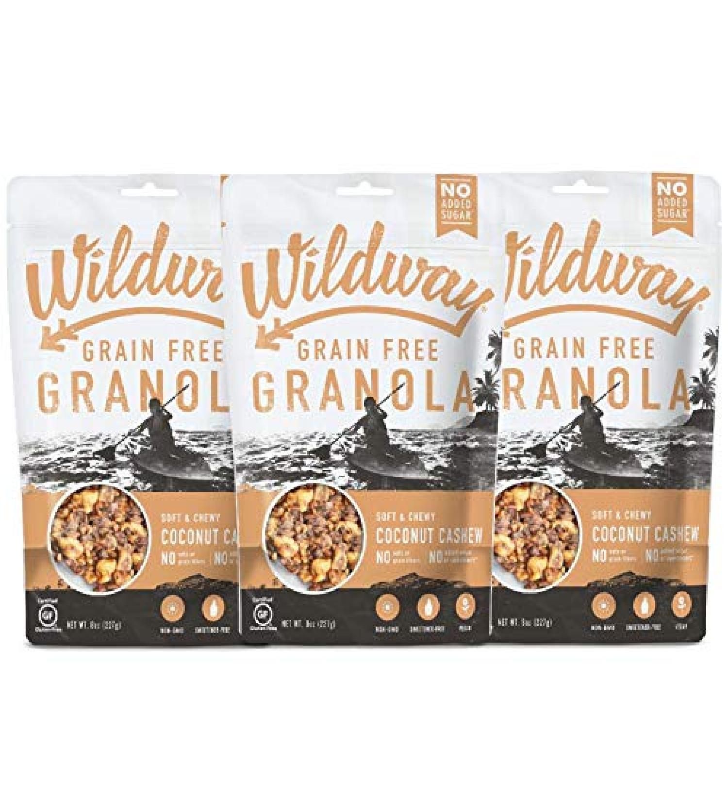 Wildway Keto Vegan Granola - Coconut Cashew, 3 Pack | Gluten Free, Low Carb, No Added Sugar - Buy Online on SooperMarket.com