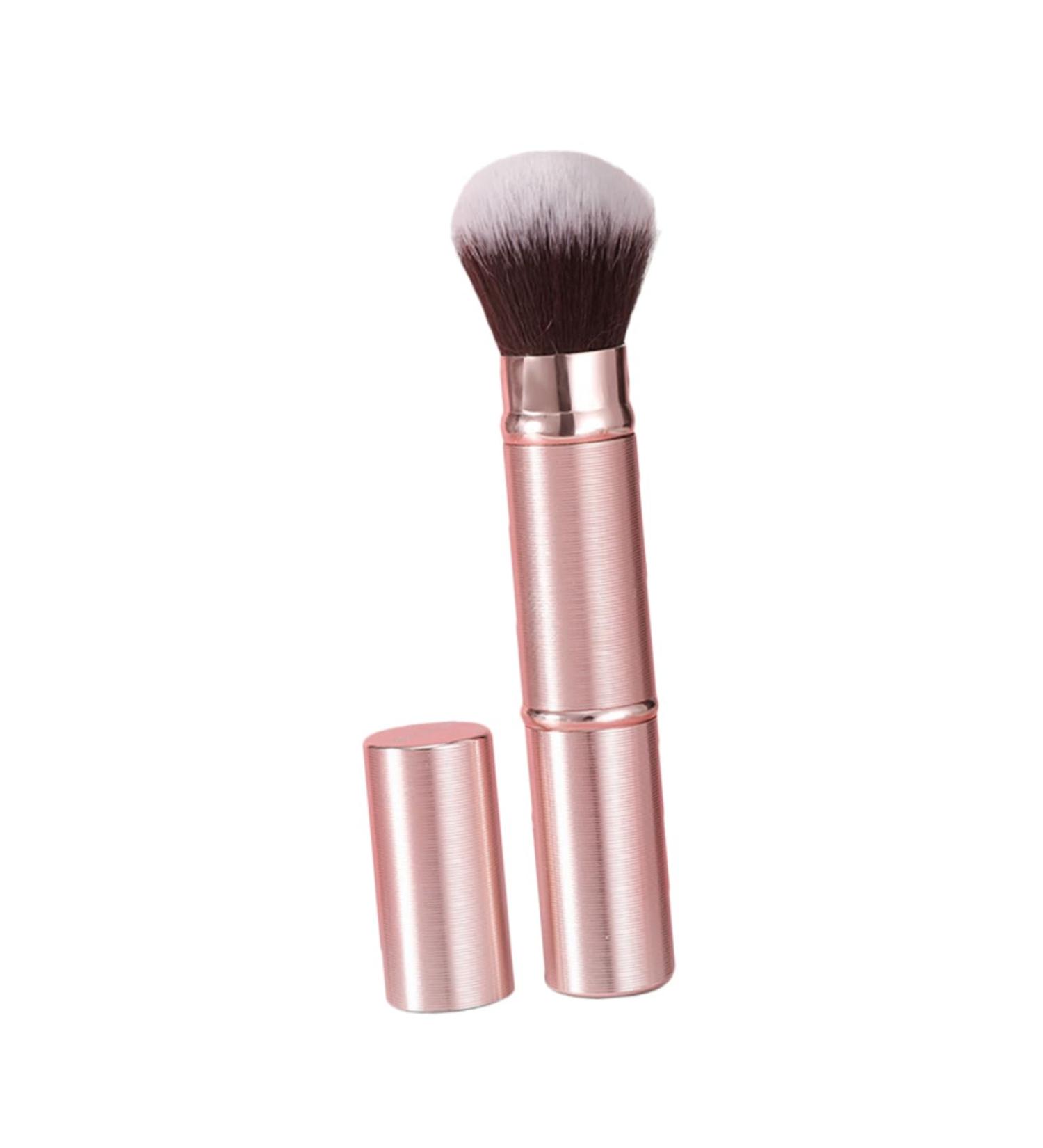 Double-Ended Retractable Makeup Brush | Foundation Blending & Blush Brush - Rose Gold Dual End Cosmetic Tool - Buy Online on SooperMarket.com