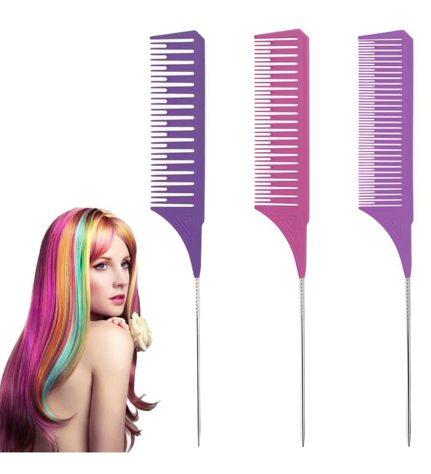 Professional 3-Sized Highlight Comb Set for Hairdresser - Vellen Strand Ridge Hairdresser Tools - Buy Online on SooperMarket.com