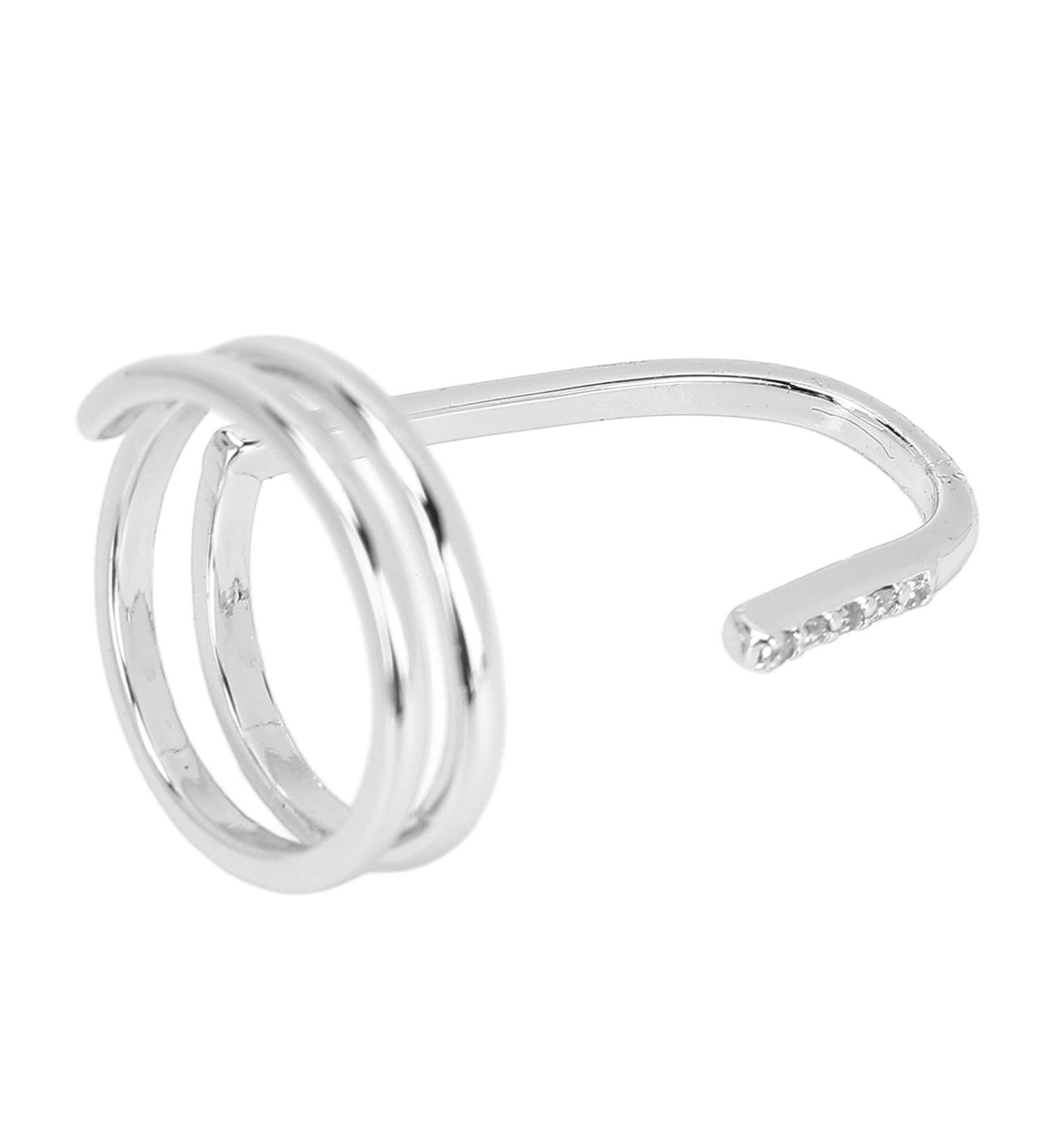 TYCIONG Decorative Nail Ring Fashion Fingertip Jewelry Nail Art Ring Ladies Wearing Nail Accessories (3050 platinum) - Buy Online on SooperMarket.com