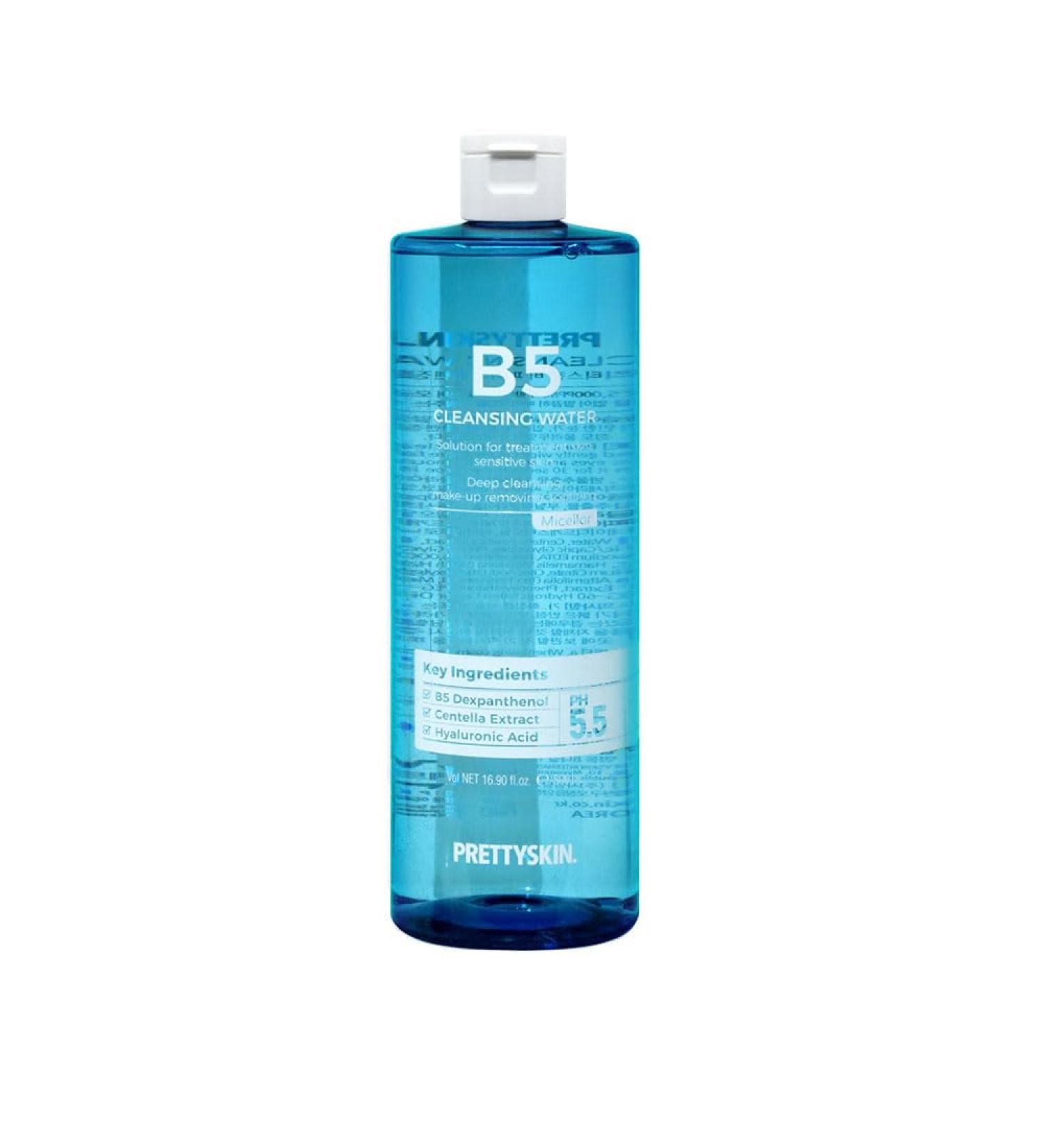 Buy PS.PRETTYSKIN Low pH 5.5 Vitamin B5 Micellar Cleansing Water | 16.9 fl.oz. | Deep & Mild Cleansing with Centella Asiatica & Hyaluronic Acid - International Shipping - Buy Online on SooperMarket.com