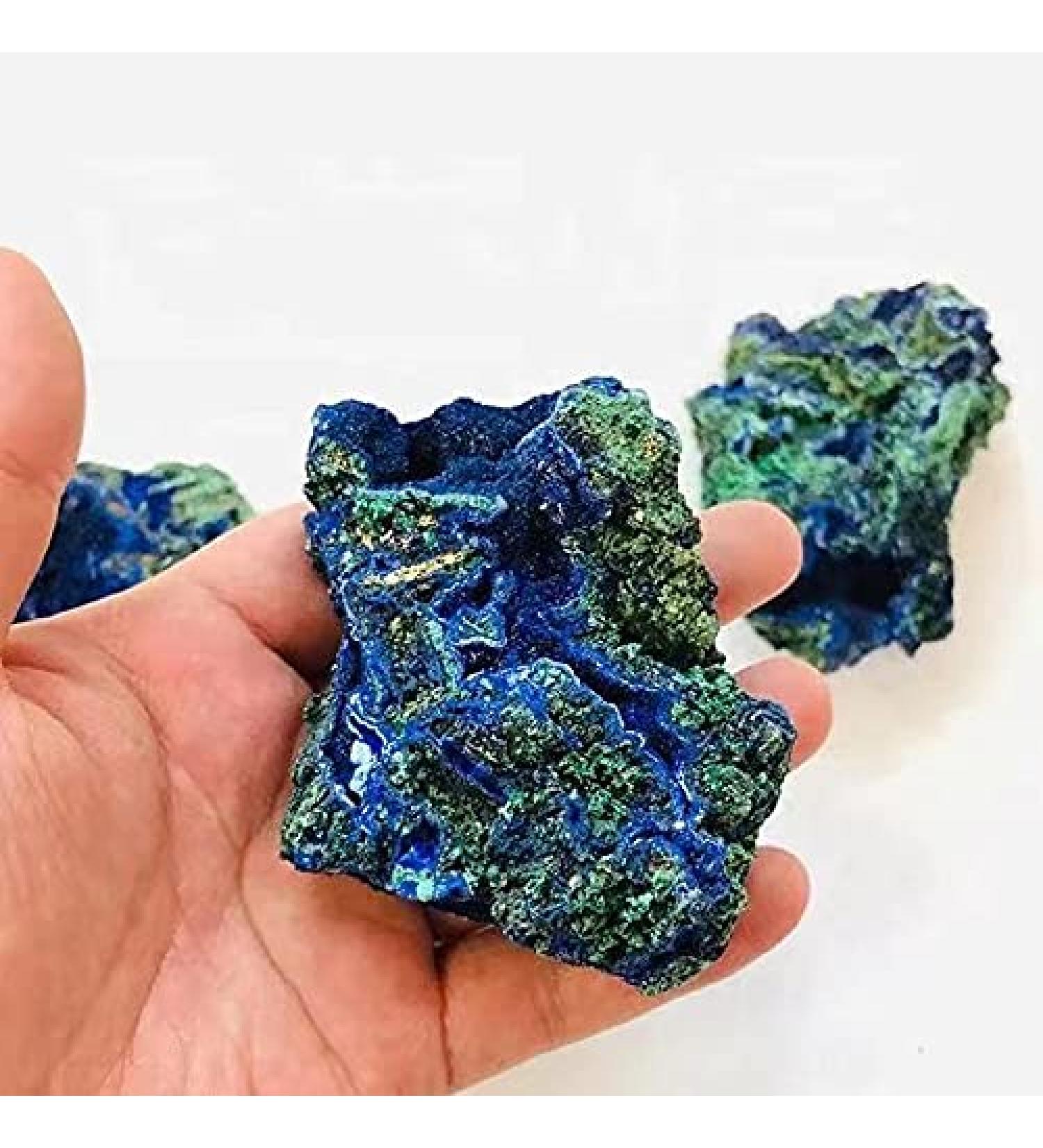 1pc 150g-200g Natural Blue Crystals Stones unpolished Rough Azurite Specimen Chakra Reiki Balancing - Buy Online on SooperMarket.com