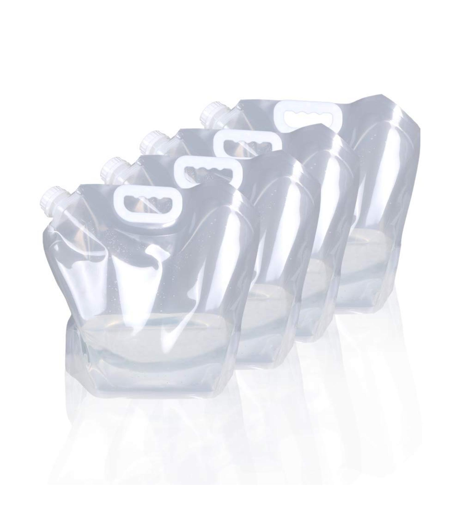 Soddeph 1.3 Gallon Collapsible Water Container Bag  BPA Free Food Grade Clear Plastic Storage Jug for Sport Camping Riding Mountaineer Freezable Food Grade (1.3 Gal  4-pack) 1.3 Gal/5L--4-pack - Buy Online on SooperMarket.com