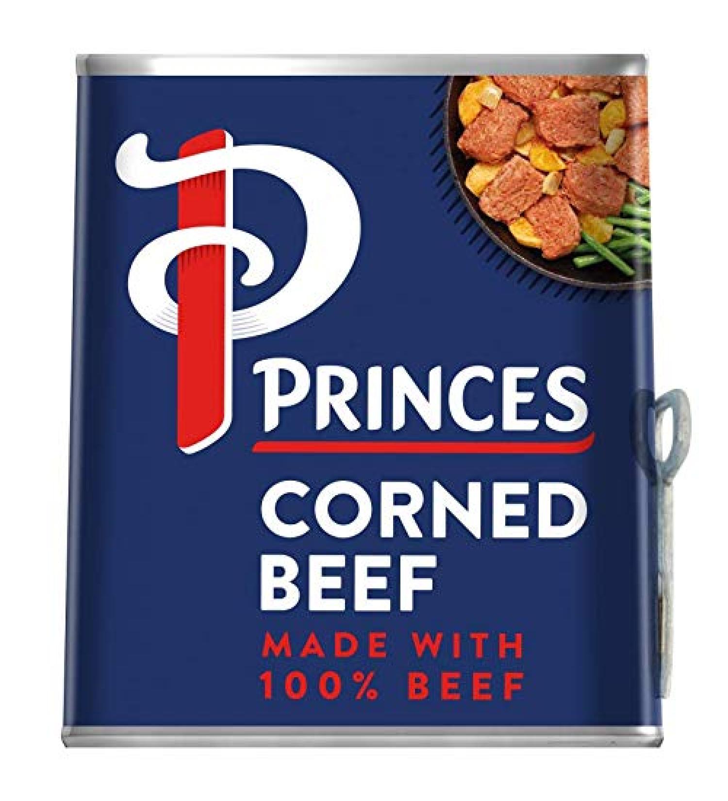 Princes Corned Beef. Made with 100% Beef. 3 x 340g