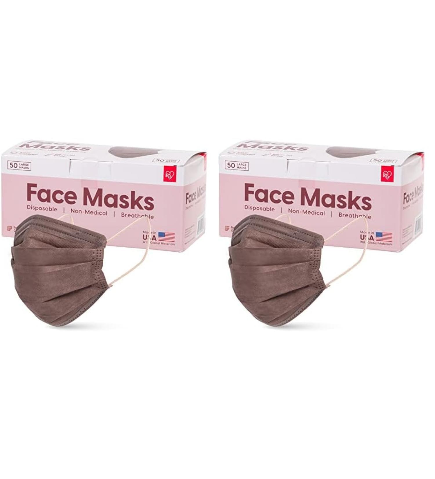 Buy IRIS USA Disposable Face Masks - Premium 3-Ply Comfortable Breathable | 50 Pack - Made in USA - Buy Online on SooperMarket.com