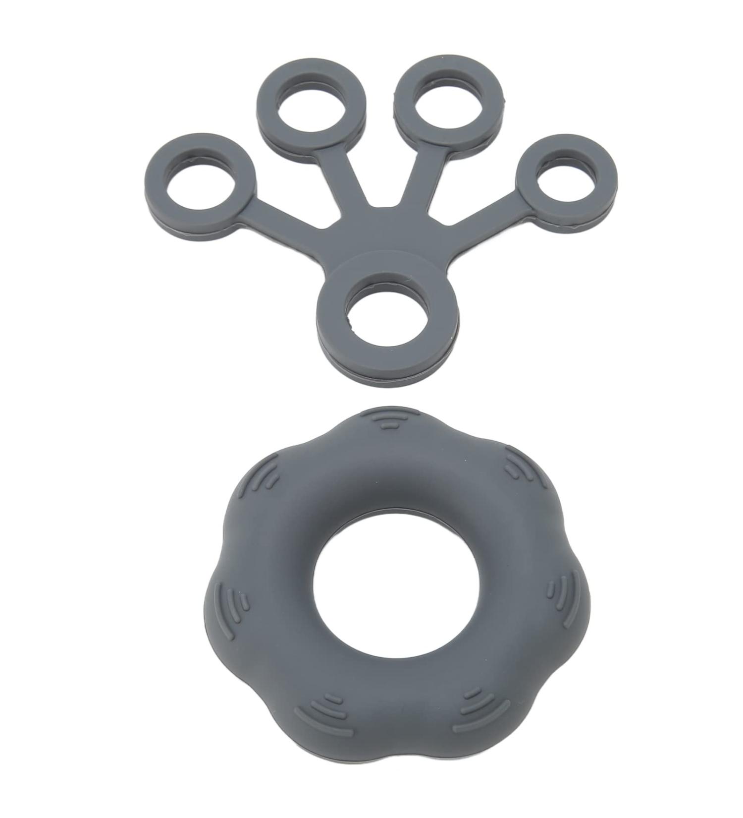 Hand Grip Strengthener Silicone Finger Exerciser for Weak Hands Lightweight and Skinfriendly (Dark Grey) - Buy Online on SooperMarket.com