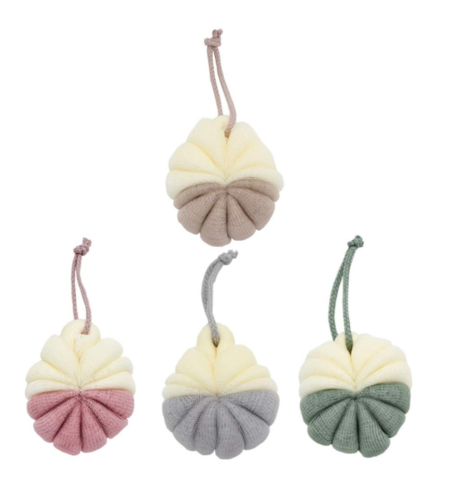 Buy Cabilock 4 Pcs Exfoliating Loofahs - Mesh Shower Balls & Bath Puff for Ultimate Body Cleanse | International Shipping Available - Buy Online on SooperMarket.com