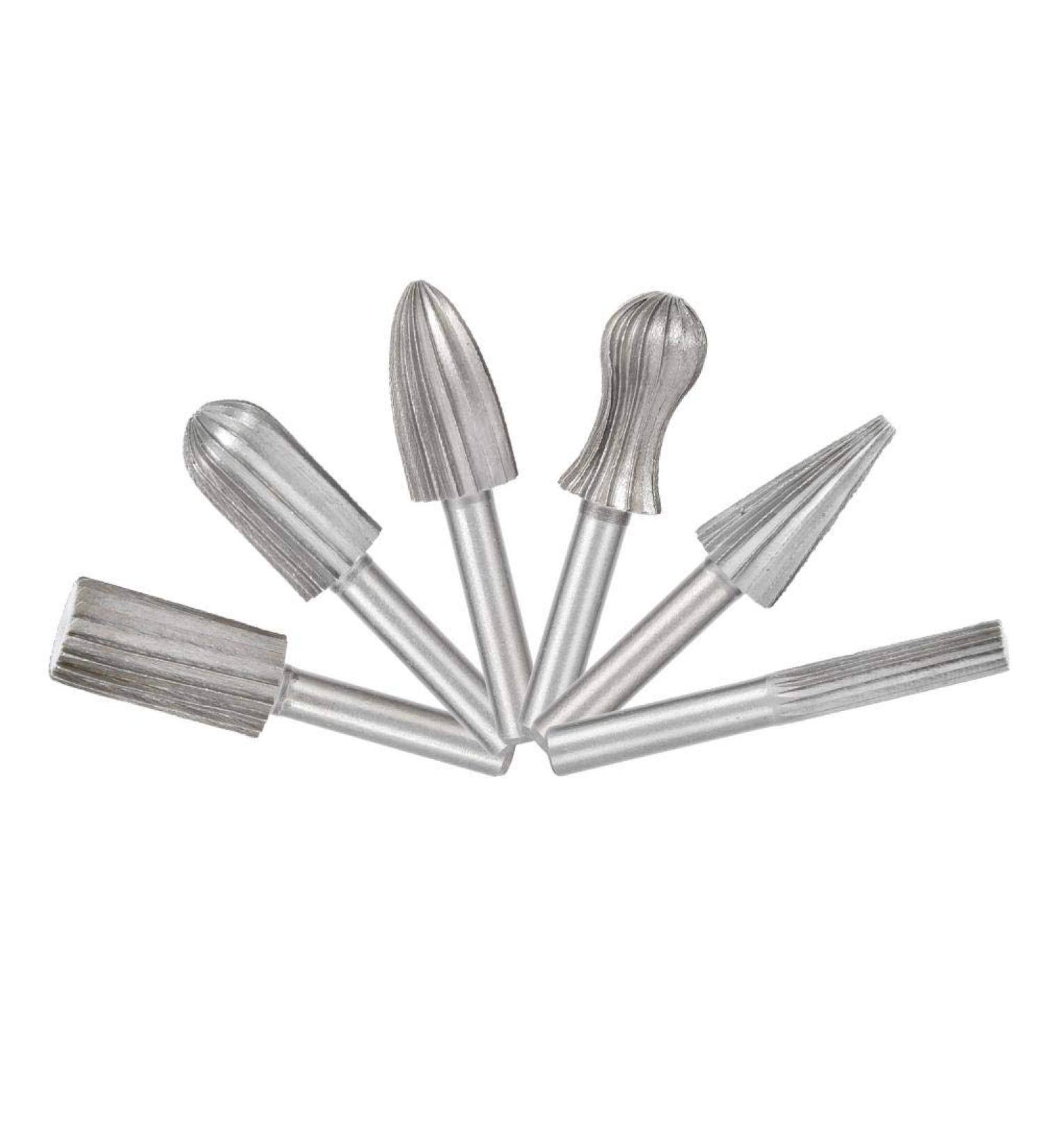 Rotating Grinding File Set - 6pcs Bearing Steel Drill Rotary File Bits for Carving & Metalworking - International Shipping Available - Buy Online on SooperMarket.com