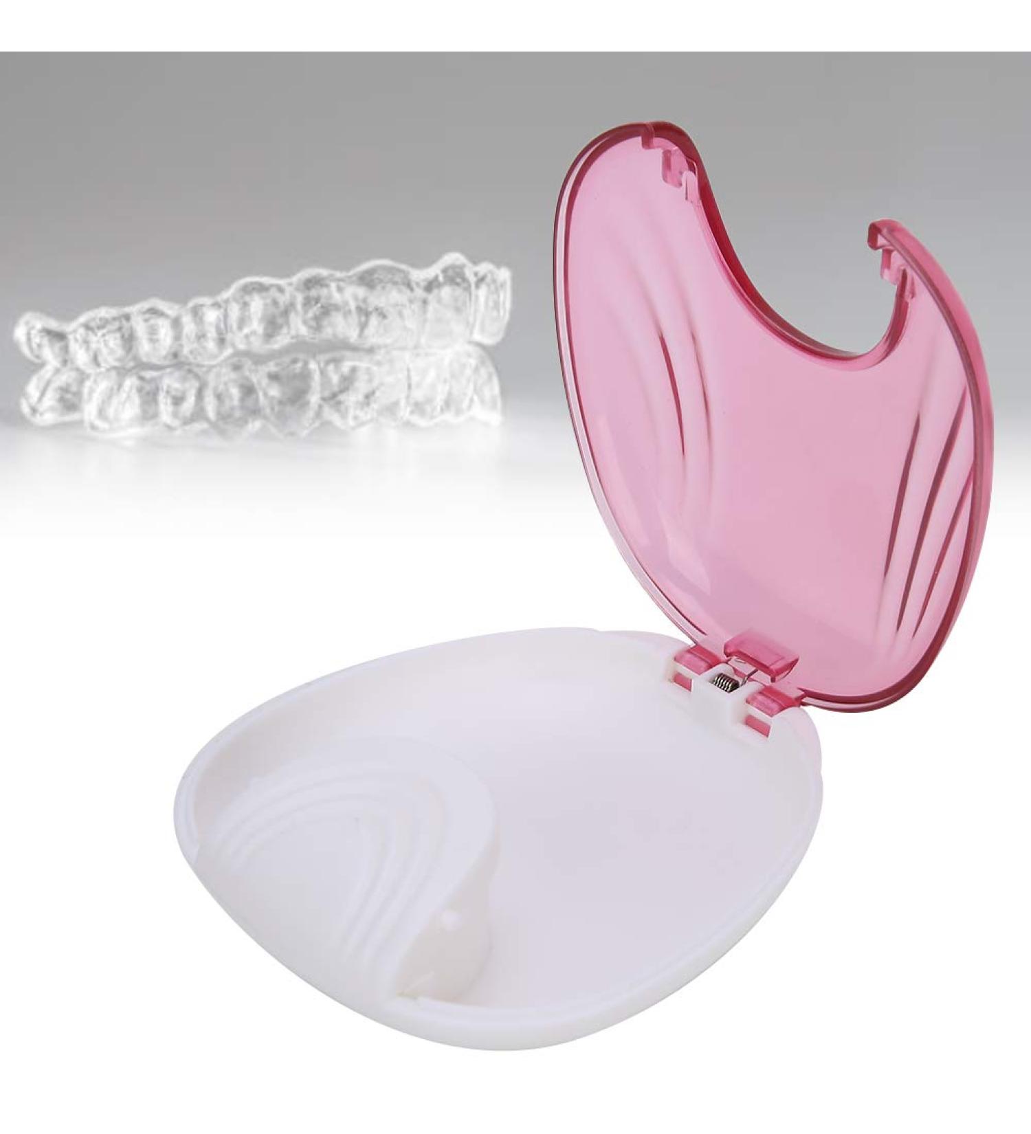 Portable Slim Orthodontic Mouth Protection Case - Waterproof Storage Container for Adults (Pink) | International Shipping - Buy Online on SooperMarket.com
