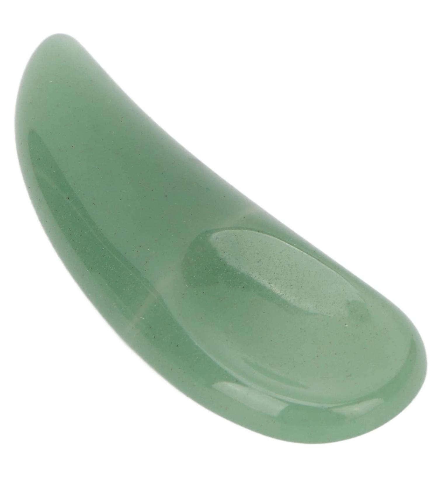 Mini Makeup Mask Spatula Curved Cosmetic Spatula Scoop Mini Gua Sha Jadestone Curved Makeup Eye Cream Cosmetic Spatula (Green) - Buy Online on SooperMarket.com