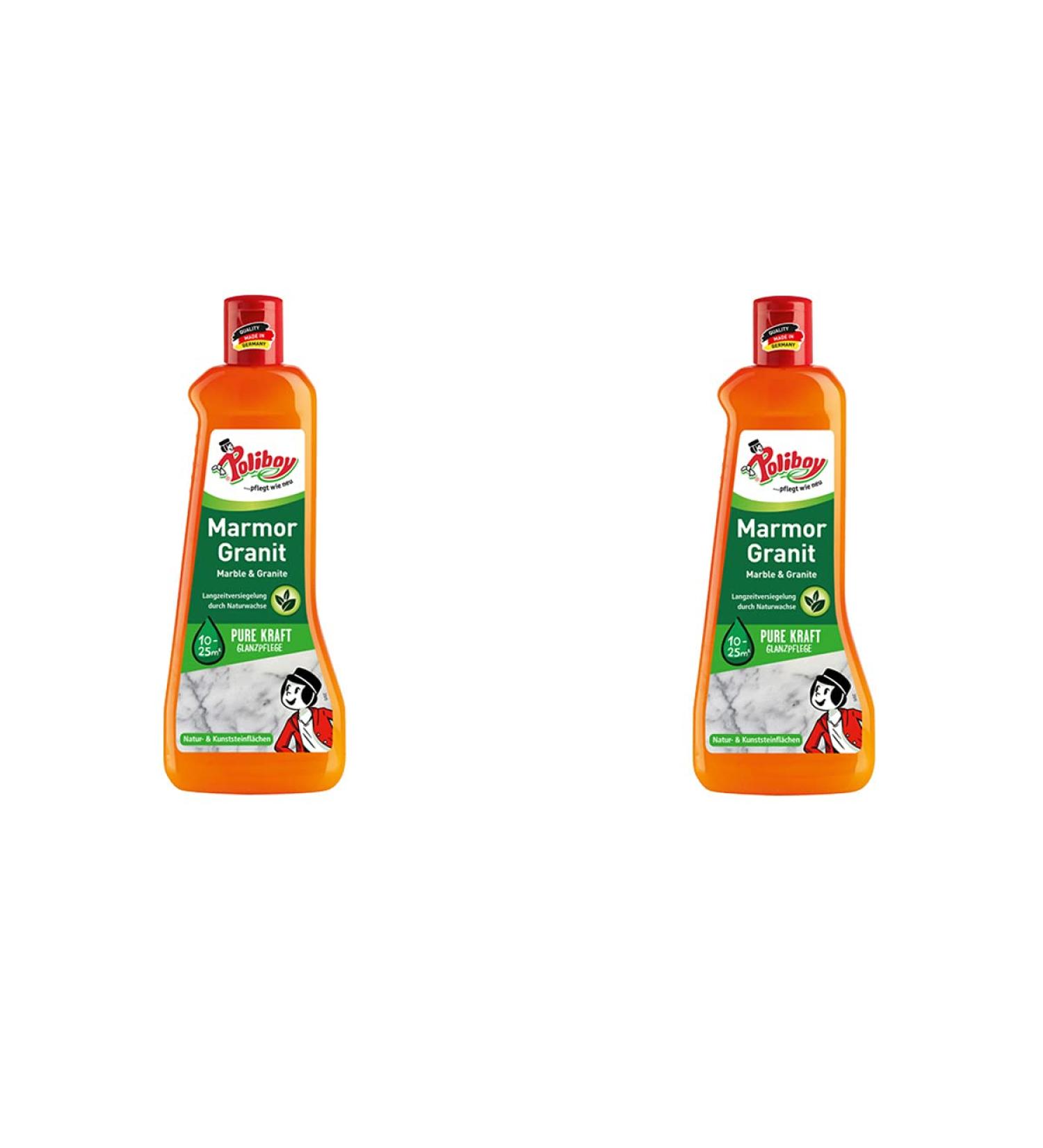Poliboy - Marble Granite Care - Polish - Sealing - For Care and Protection - Floor Cleaning - 2 Series Pack - 2x500ml (1 liter) - Made in Germany Marmor Granit care 1 L (1 Pack)