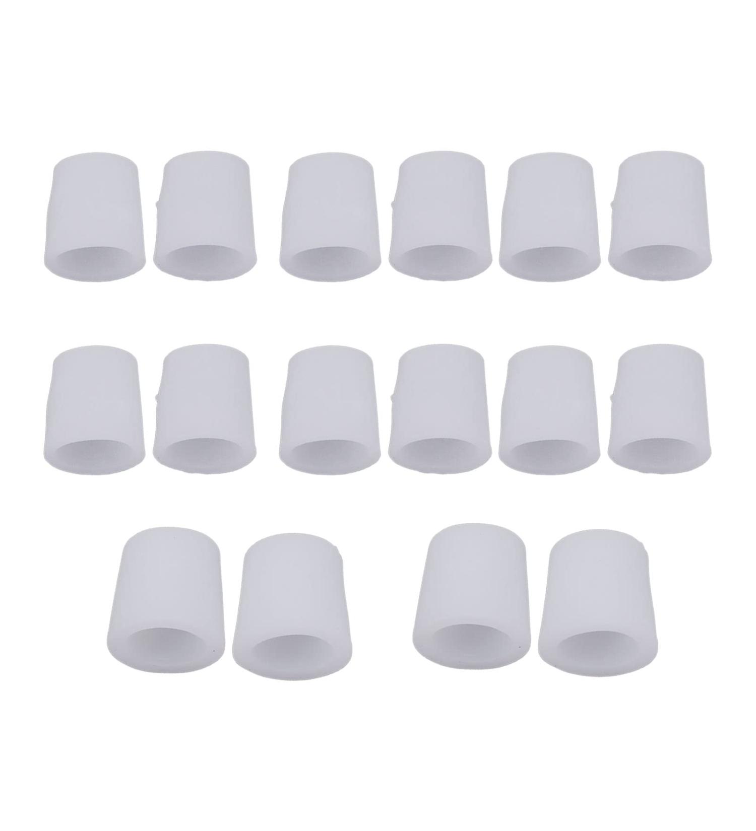 8 Pairs Silicone Toe Cushion Tubes for Pain Relief & Toe Protection - Anggrek Toe Sleeves for Corns, Blisters, Hammer Toe - Men & Women - Buy Online on SooperMarket.com