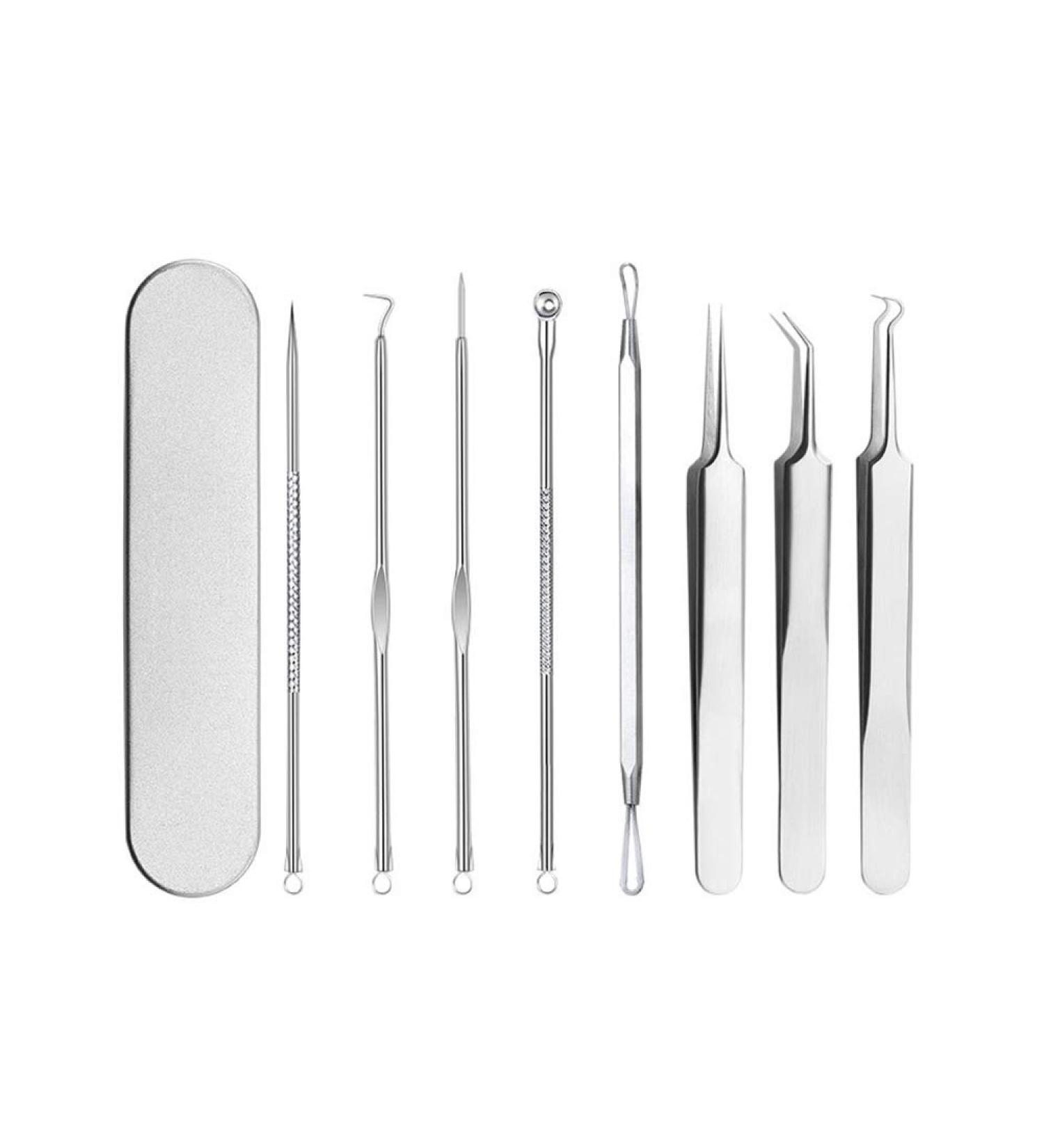 Pinkiou Blackhead Removers and Pimple Extractors Kit - 8-in-1 Skincare Tool for Face and Nose - Buy Online on SooperMarket.com