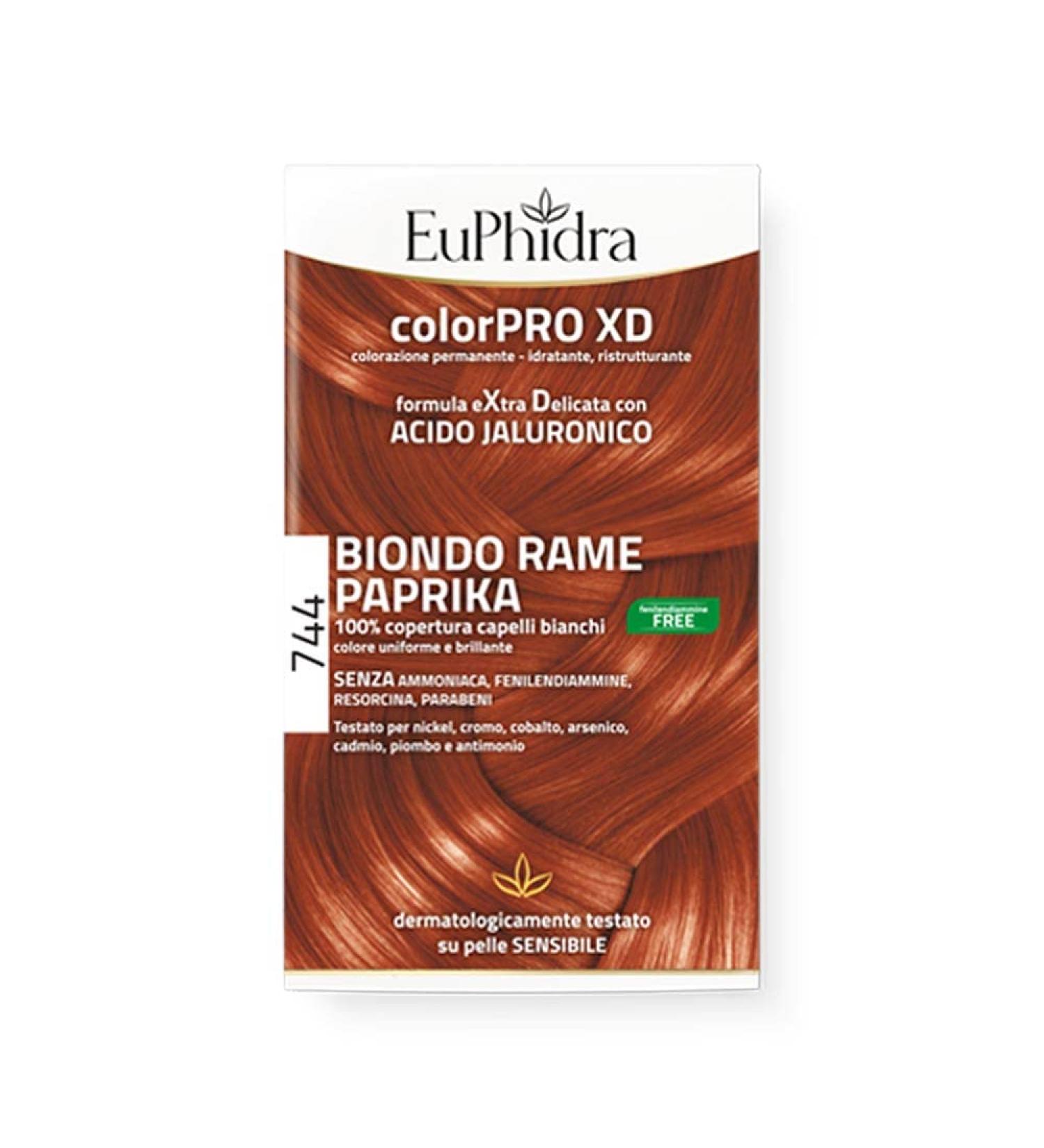 Euphidra Colorpro Xd - Permanent Coloring 744 Copper Blonde Paprika