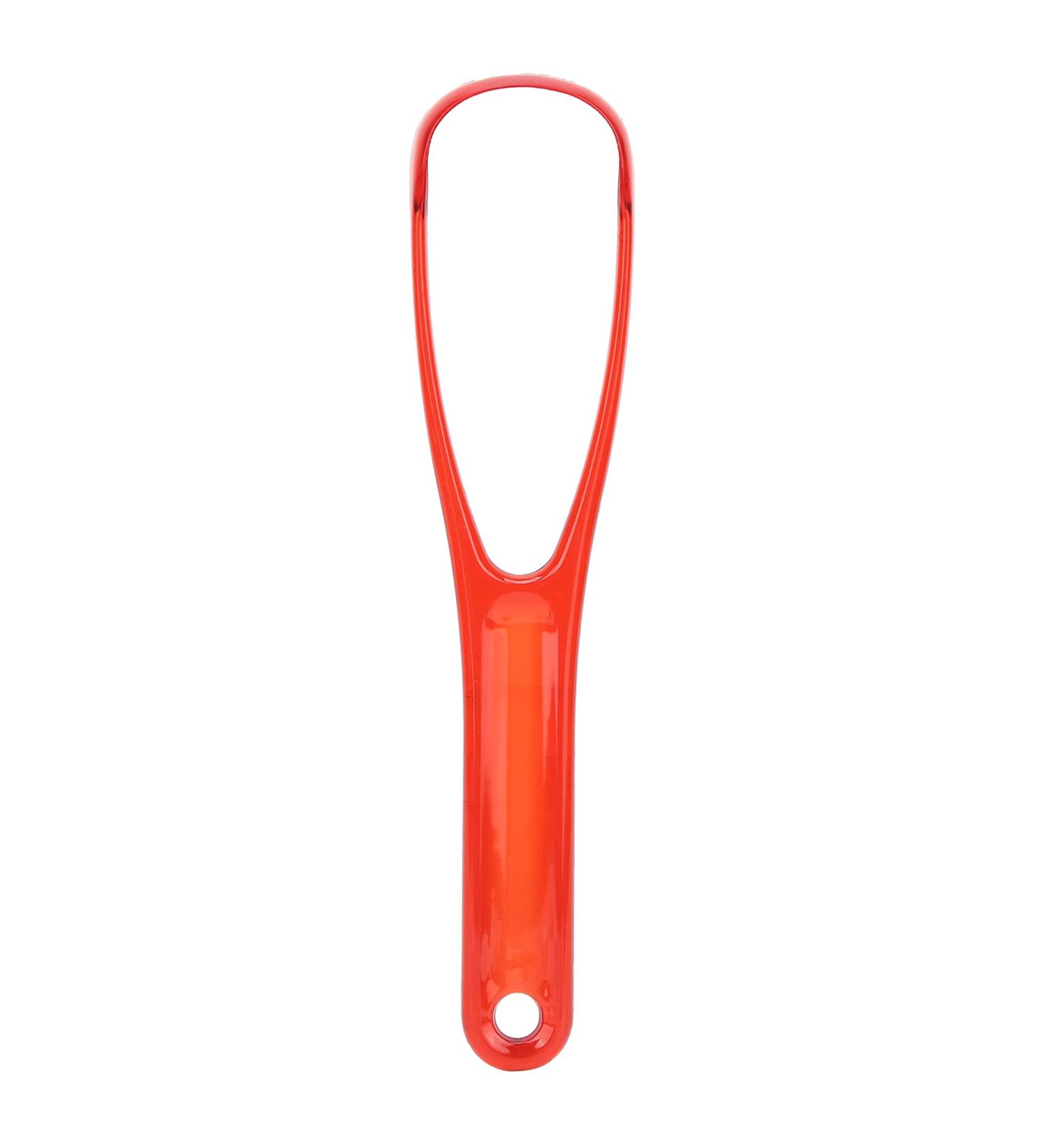 Buy Tongue Scraper - Plastic Tongue Cleaner & Brush for Fresh Breath | Heal Bad Breath for Adults & Kids (Red) - Buy Online on SooperMarket.com
