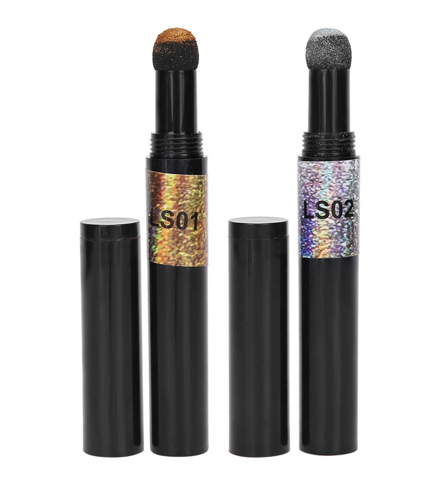 iFCOW 2pcs Nail Art Air Cushion Powder Pen - Nail Glitter Mirror Powder Tool for Perfect Manicure - Buy Online on SooperMarket.com