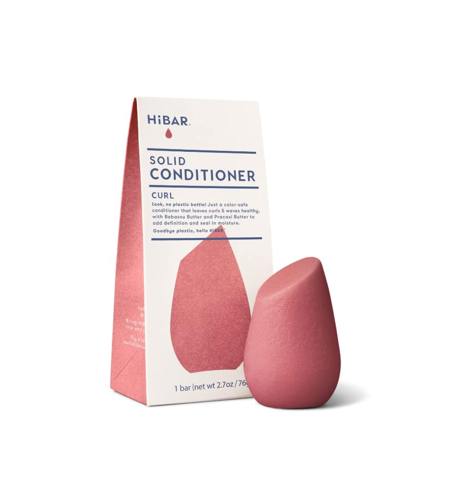 HIBAR Curl Conditioner Bar - Sulfate Free, All Natural, Color Safe | Eco Friendly, Plastic Free, Zero Waste - Travel Size - Buy Online on SooperMarket.com