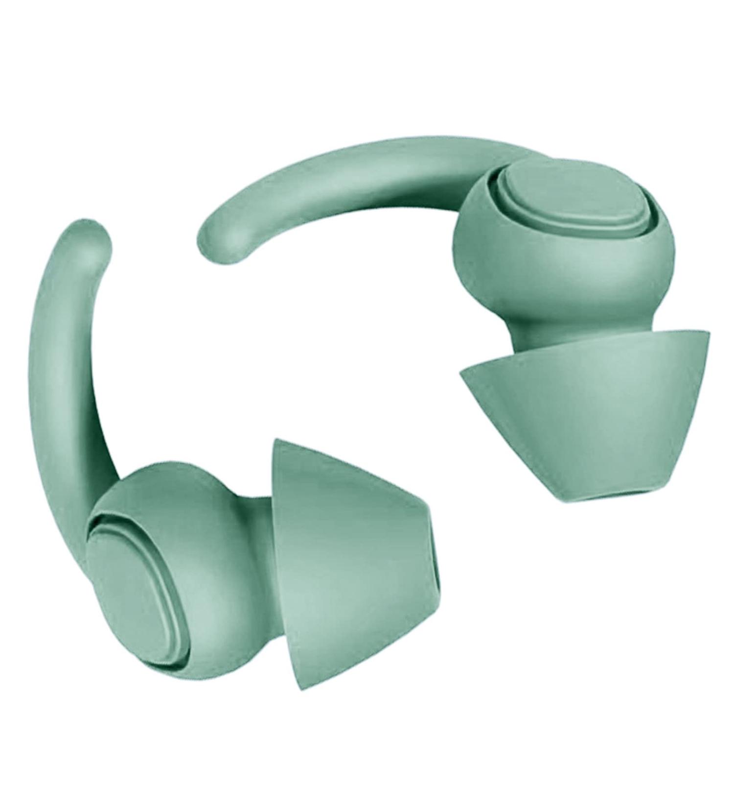 Tainrunse Sleeping Earplugs Studying Anti-Noise Noise Reduction Silicone Ear Plugs Sound Insulation Slow Rebound Green
