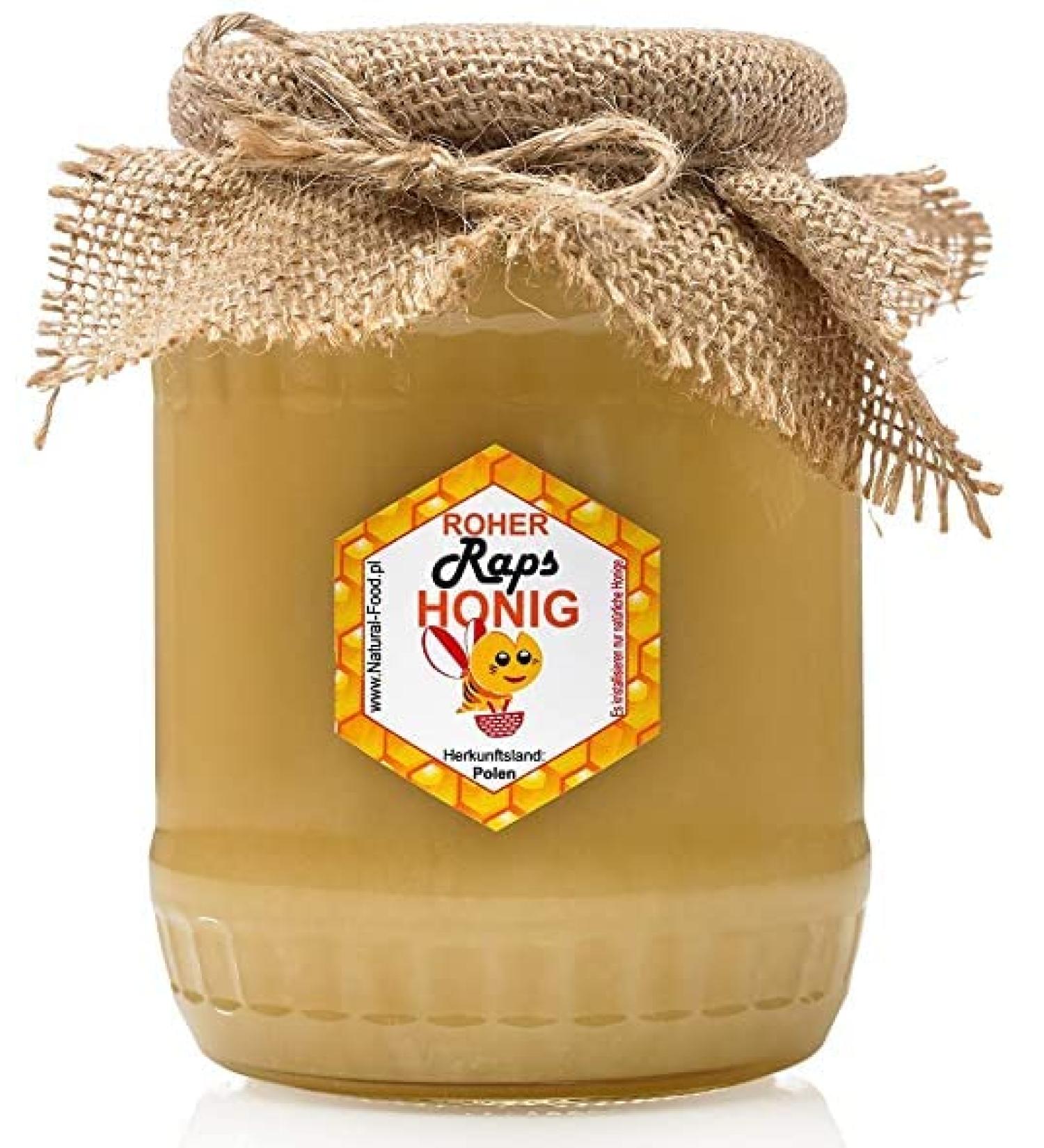 Raw Honey from Beekeeper | 1.1 kg | Unfiltered & Healthy Rapeseed Honey | Pure Natural Sweetener - Buy Online on SooperMarket.com