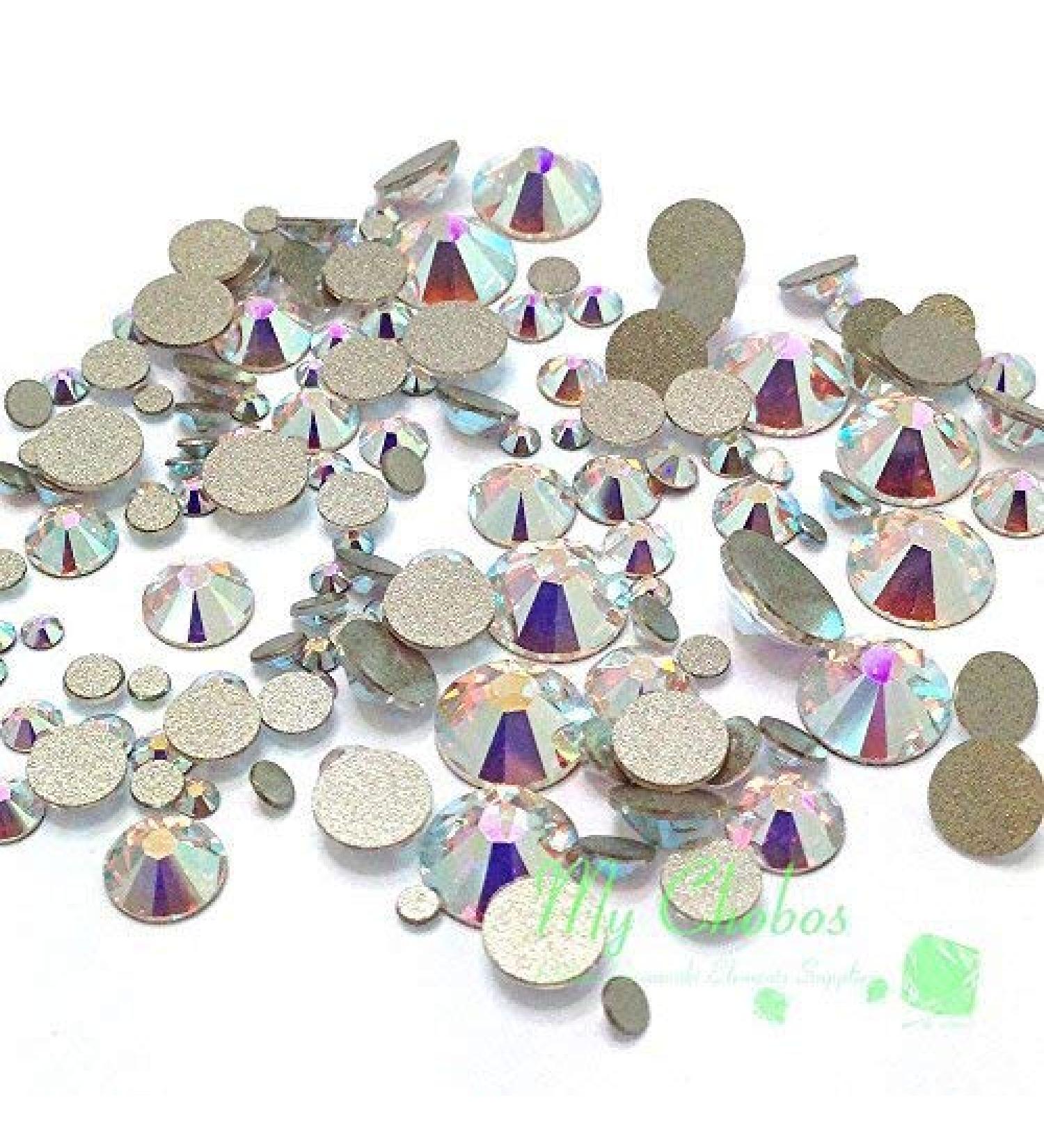 Swarovski 2058/2088 Crystal Nail Art Mixed Flatbacks Rhinestones - Crystal AB (001 AB) - Wholesale - Buy Online on SooperMarket.com