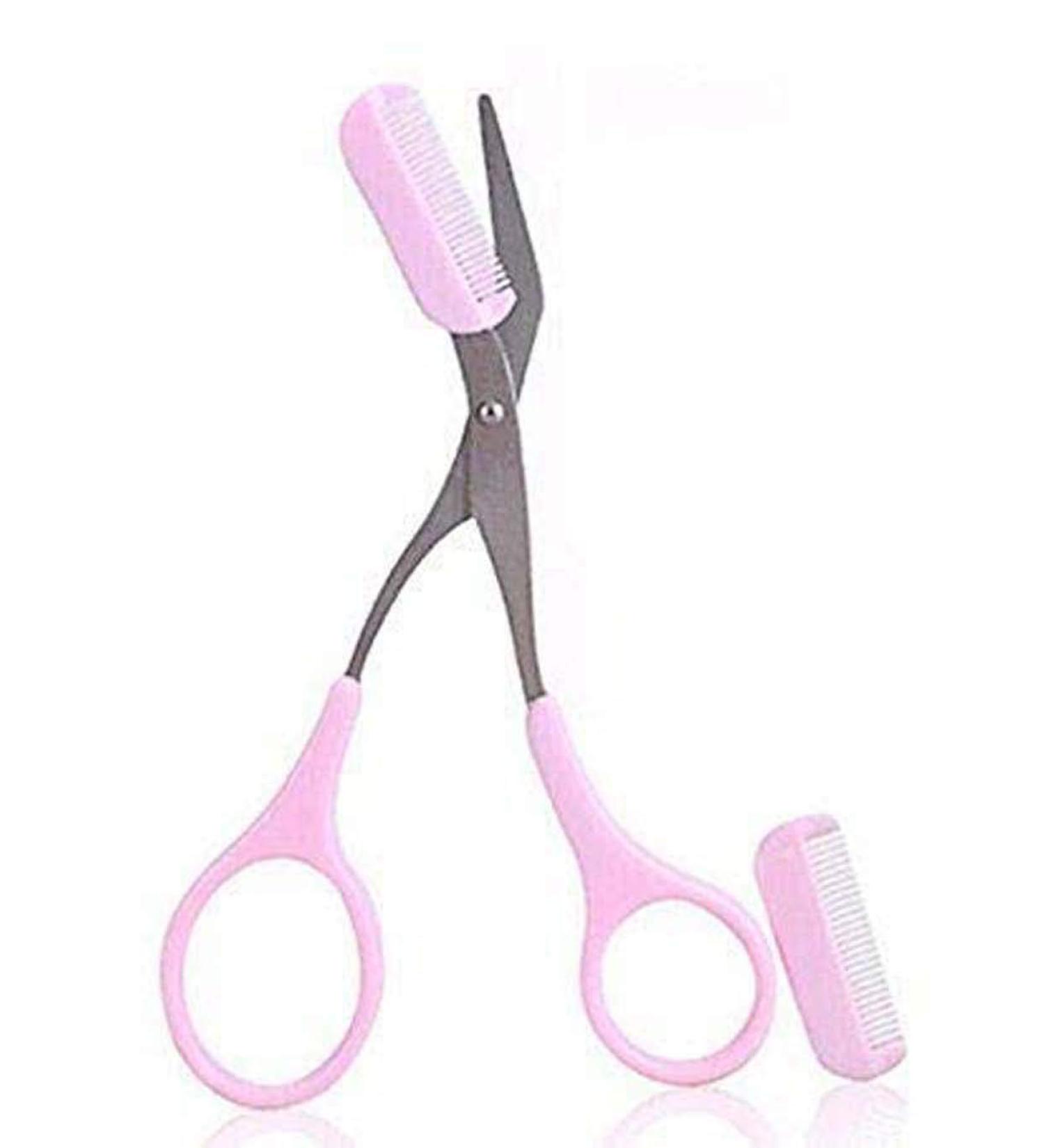 Eyebrow Trimmer Scissors with Mini Comb | Perfect Tool for Shaping and Trimming Eyebrows at Home | Makeup Tools for Men and Women - Buy Online on SooperMarket.com