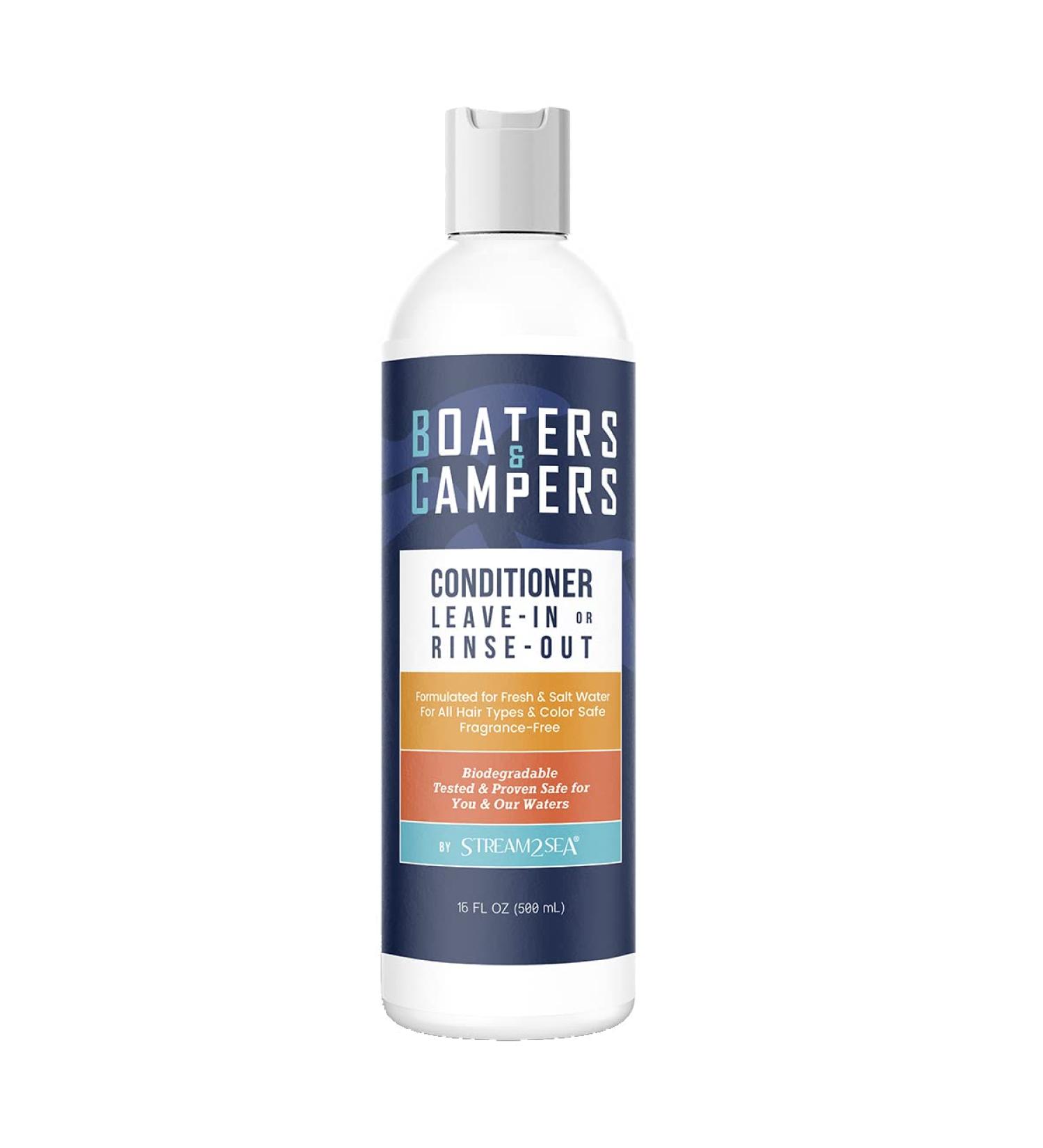 STREAM 2 SEA Hair Conditioner 16 oz | Reef Safe Fragrance Free All Natural Deep Conditioner for Campers & Boaters | Paraben Free Ideal for Dry Damaged Hair - Buy Online on SooperMarket.com