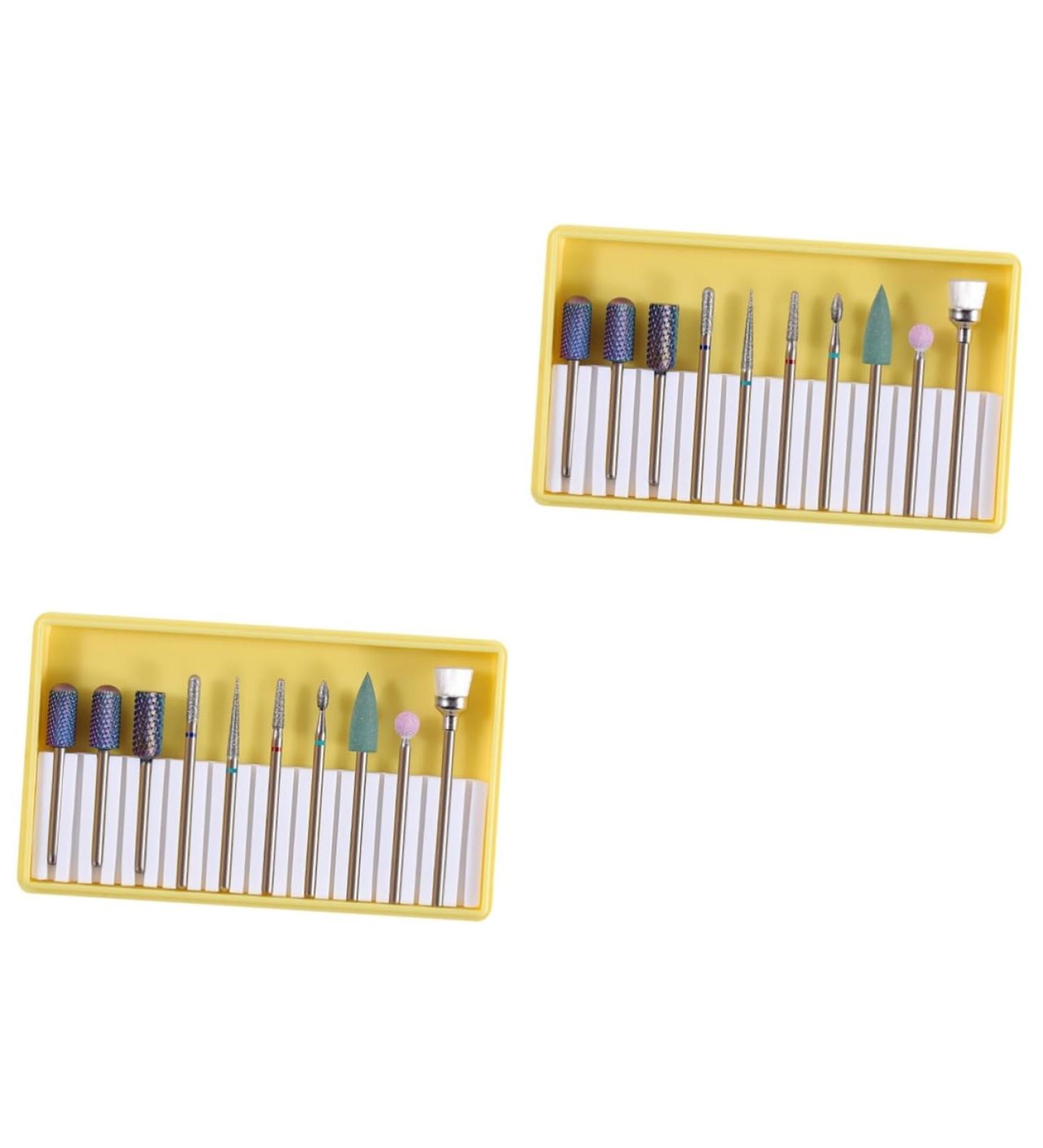 Beavorty 2 Sets Nail File Drill Bits Grit Manicure sand tool nail grinding polisher Nail Art supplies Nail Drill Replacement Bits Gel Nails Bit Cuticle Drill Bits Grinding head alloy 5x1cmx2pcs Yellowx2pcs - Buy Online on SooperMarket.com