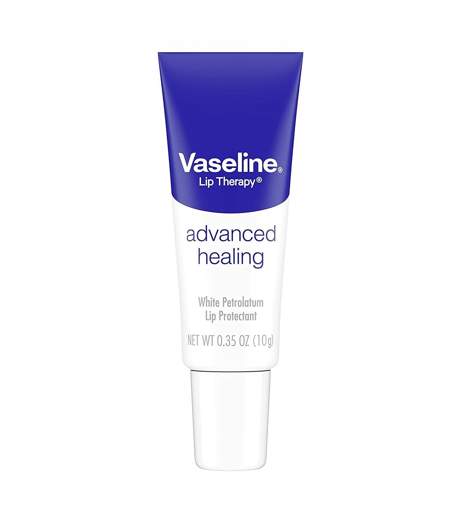 Vaseline Lip Therapy Advanced Petroleum Jelly Skin Protectant Travel Size .35 Oz Pack of 12 ERROR: N/A 0.35 Ounce (Pack of 12)