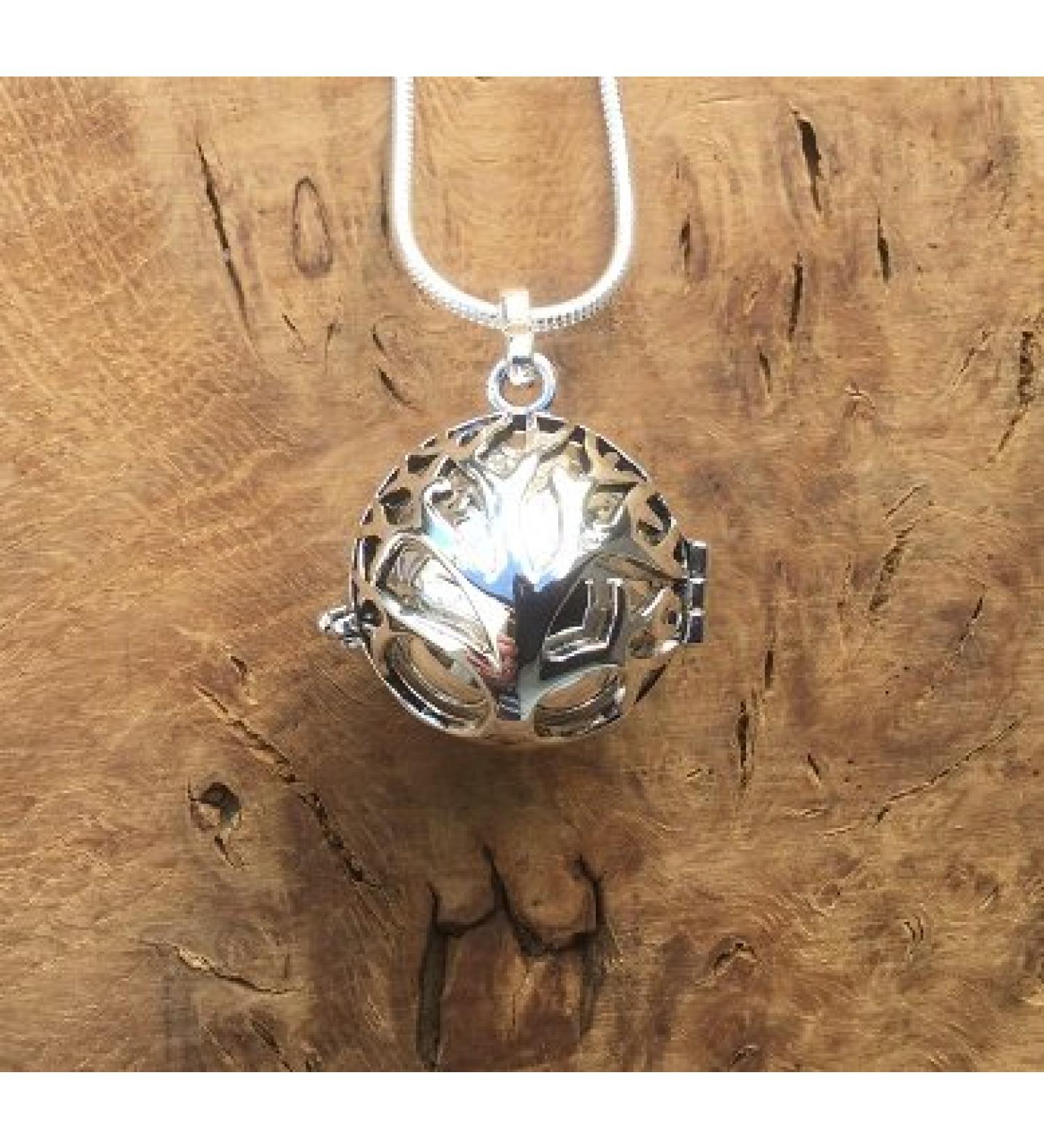 Silver Tree of Life Harmony Ball Necklace Kit - Mexican Bola Pregnancy Gift - Buy Online on SooperMarket.com