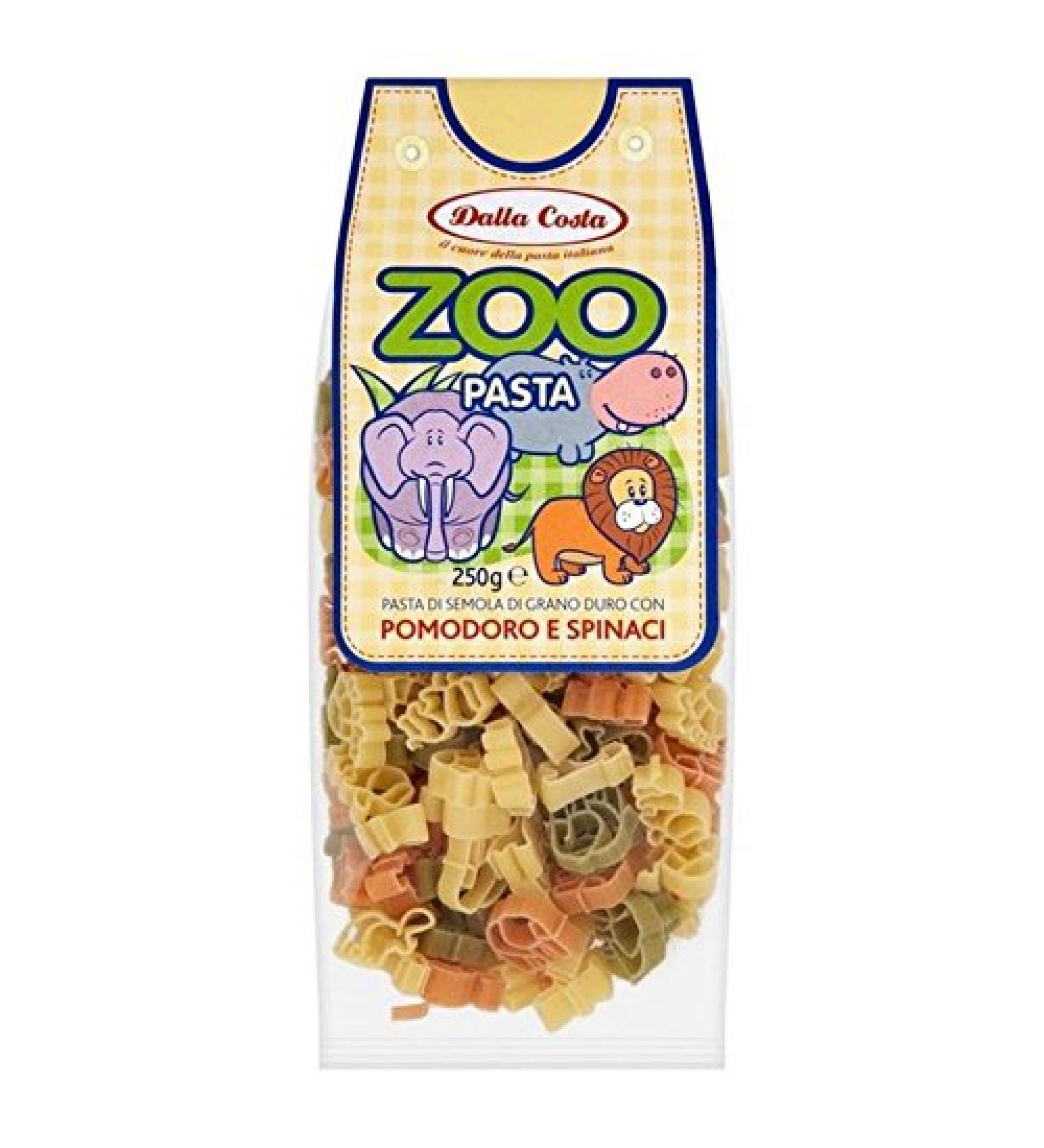 Dalla Costa Tri-Colour Zoo Pasta 250g (Pack of 4)